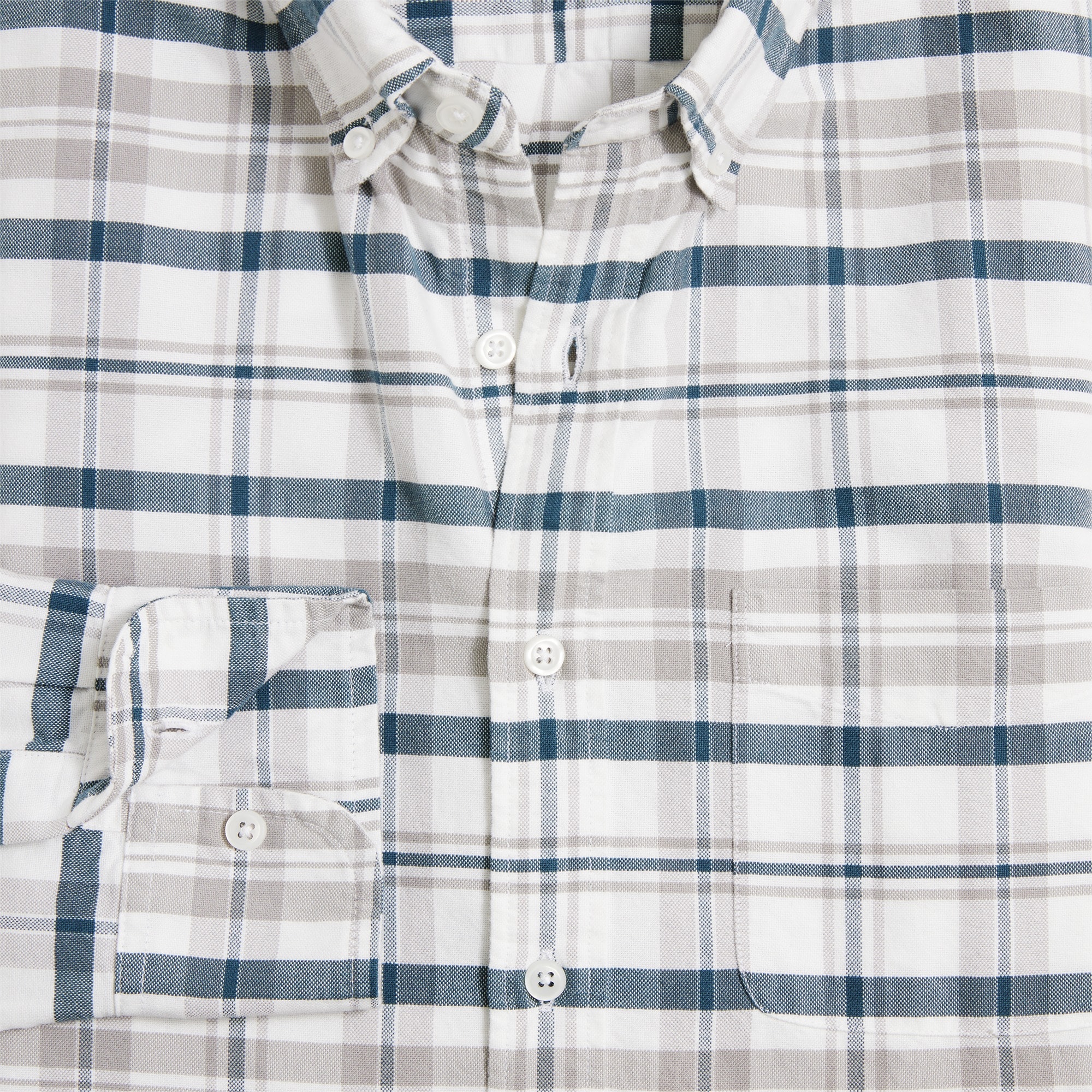 Plaid flex oxford shirt