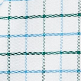 Tattersall long-sleeve flex oxford shirt WHITE AUTUMN PINE AZURE factory: tattersall long-sleeve flex oxford shirt for men