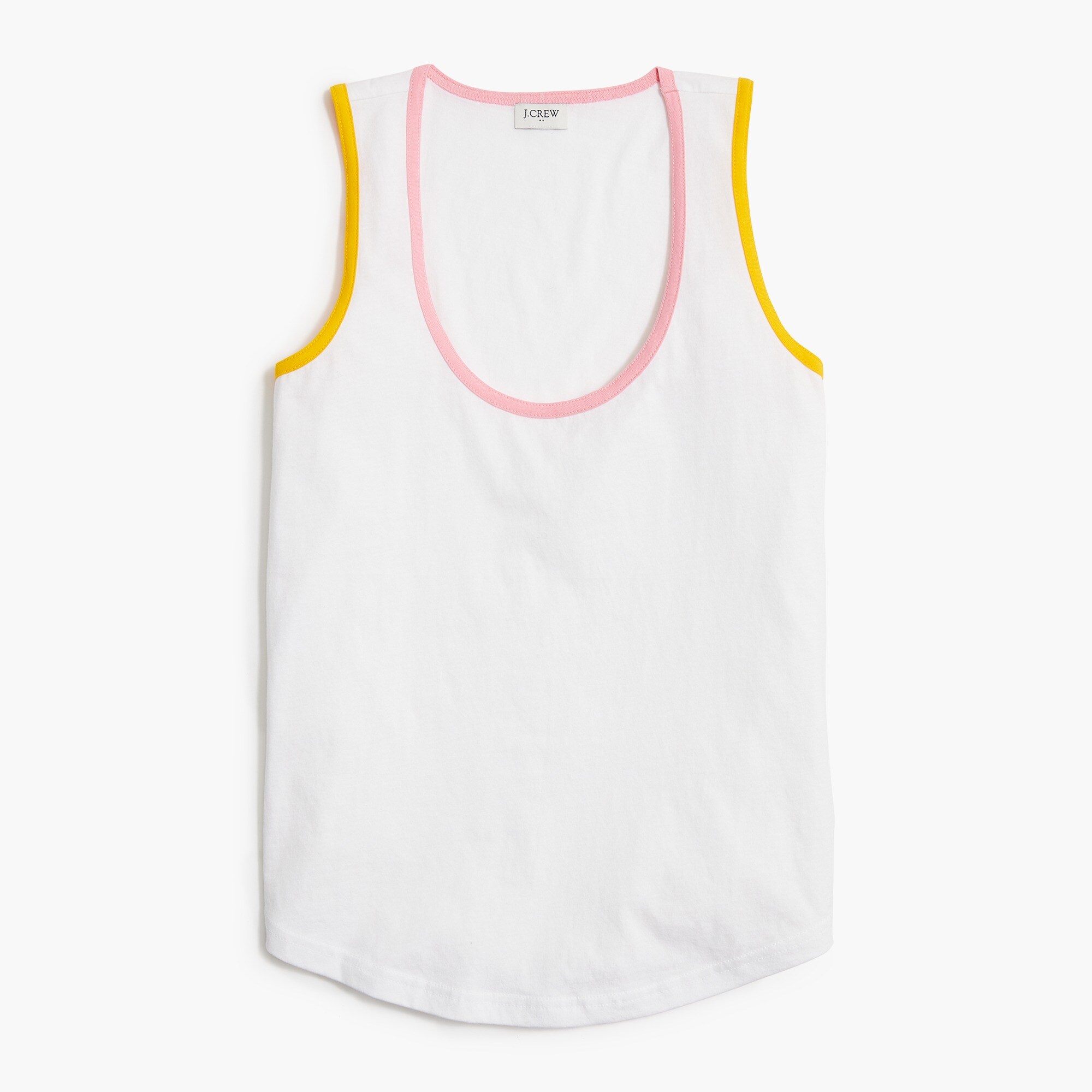 Active tank top with contrast trim