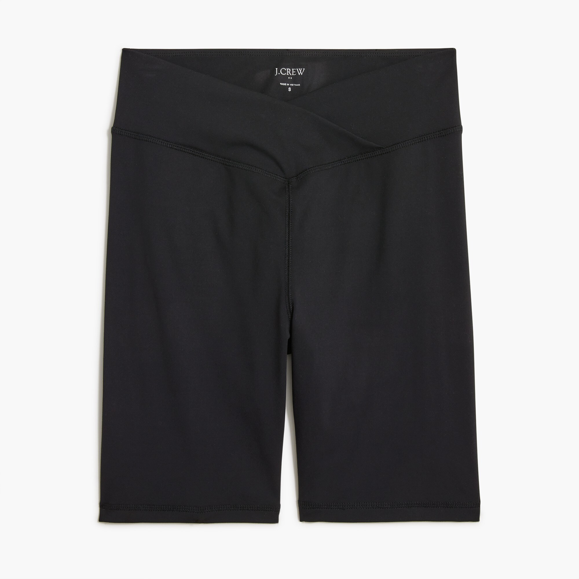 crossover-waist biker short for women