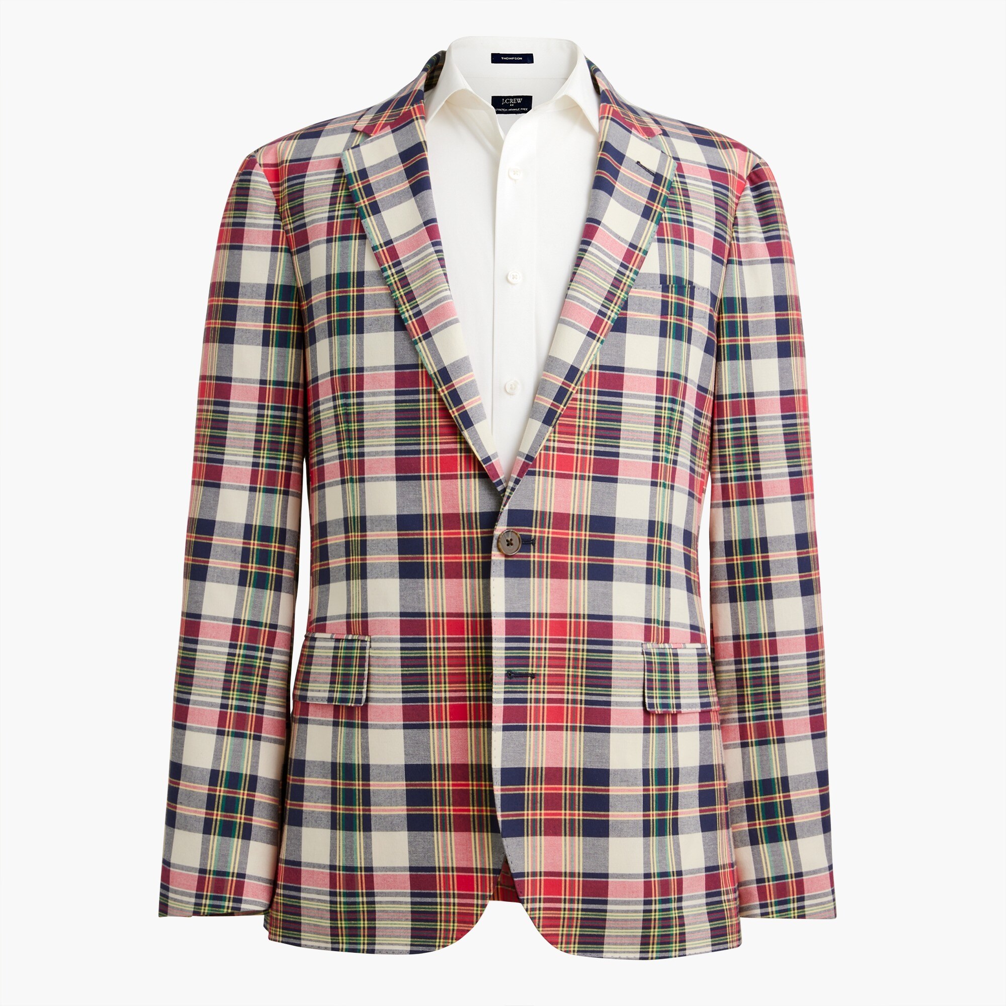 plaid linen blazer for men