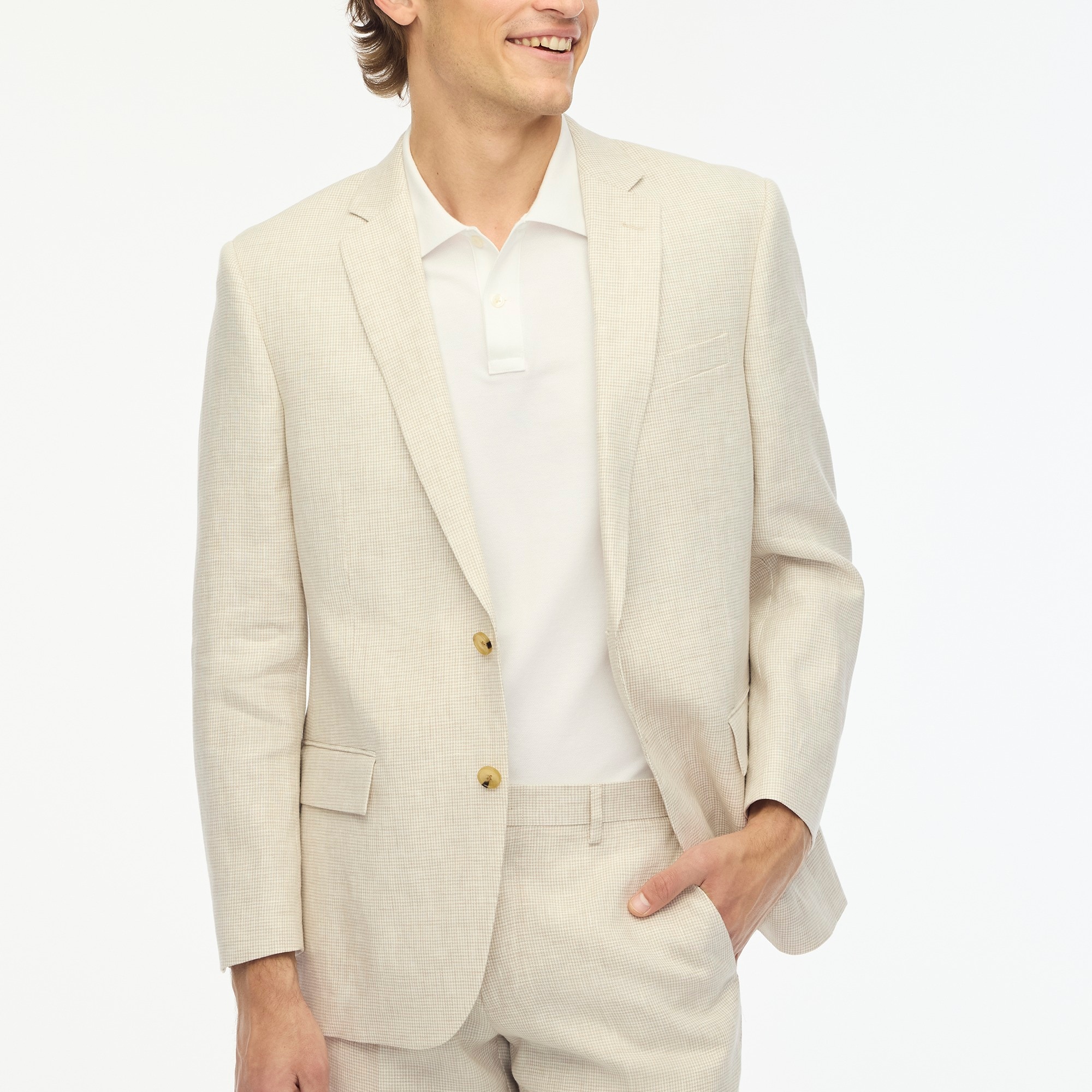 Slim Thompson suit jacket linen