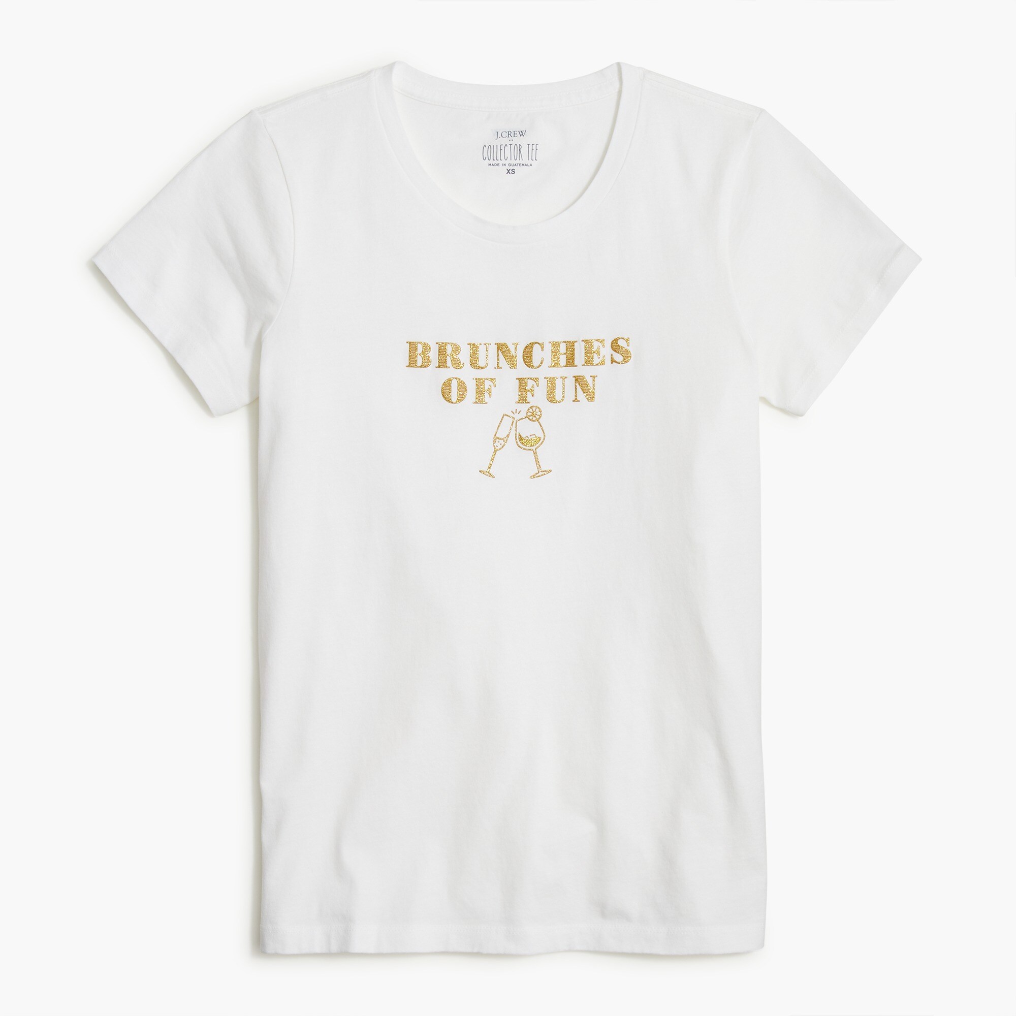 "brunches of fun" glitter graphic tee for women