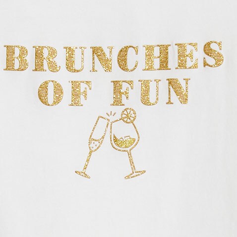 Glitter clover graphic tee BRUNCHES OF FUN