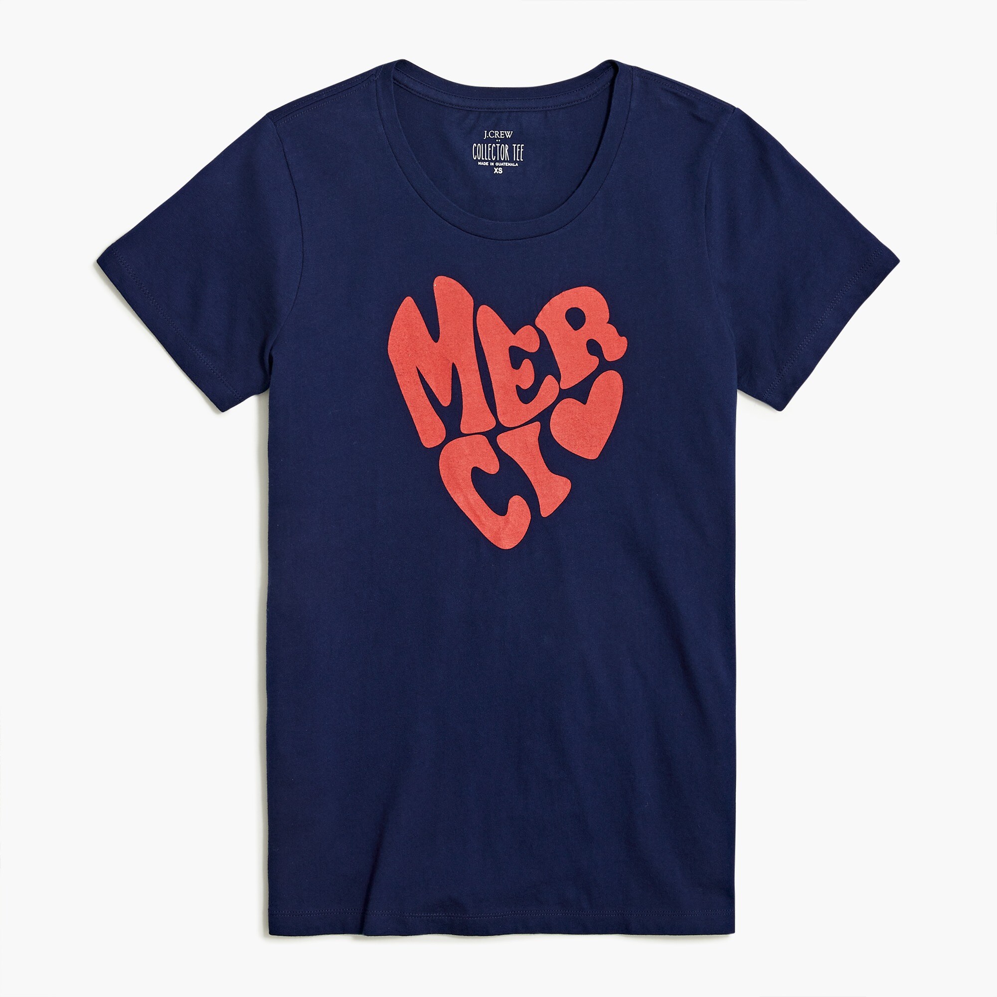 "Merci" heart graphic tee
