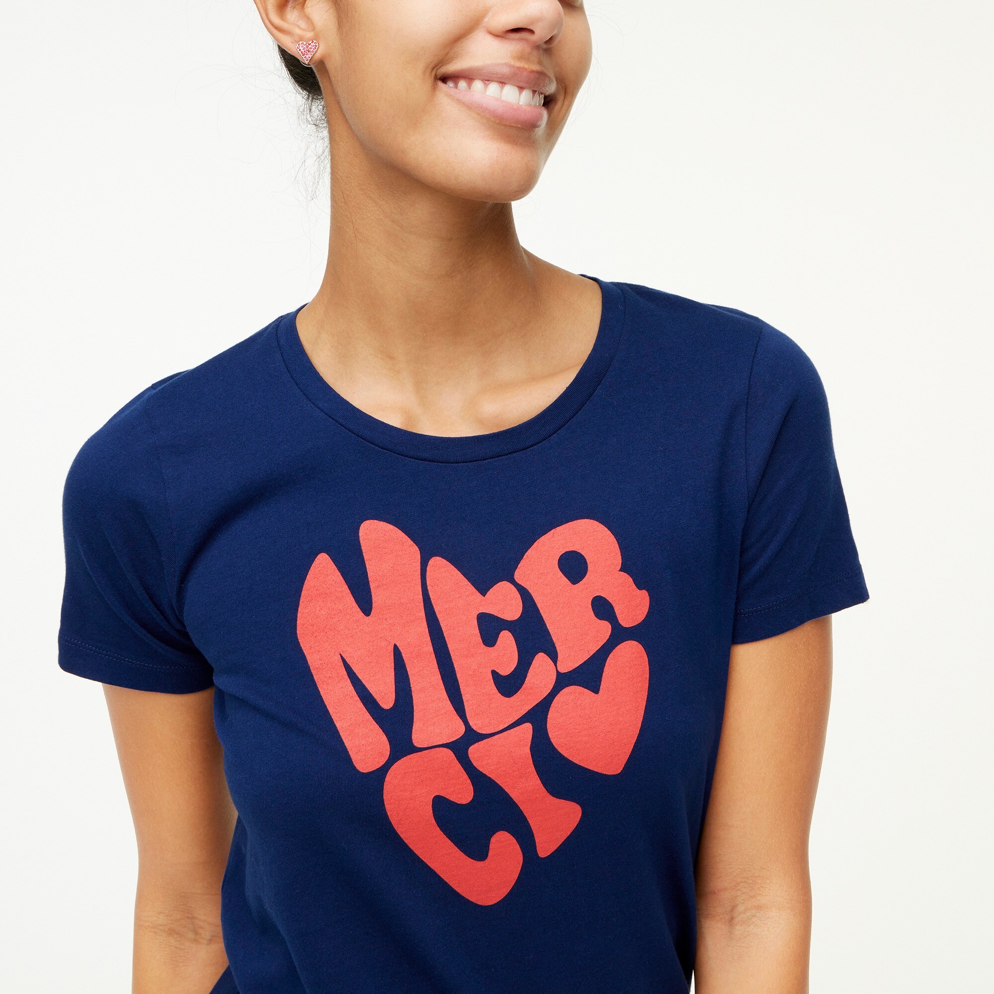 &quot;Merci&quot; heart graphic tee