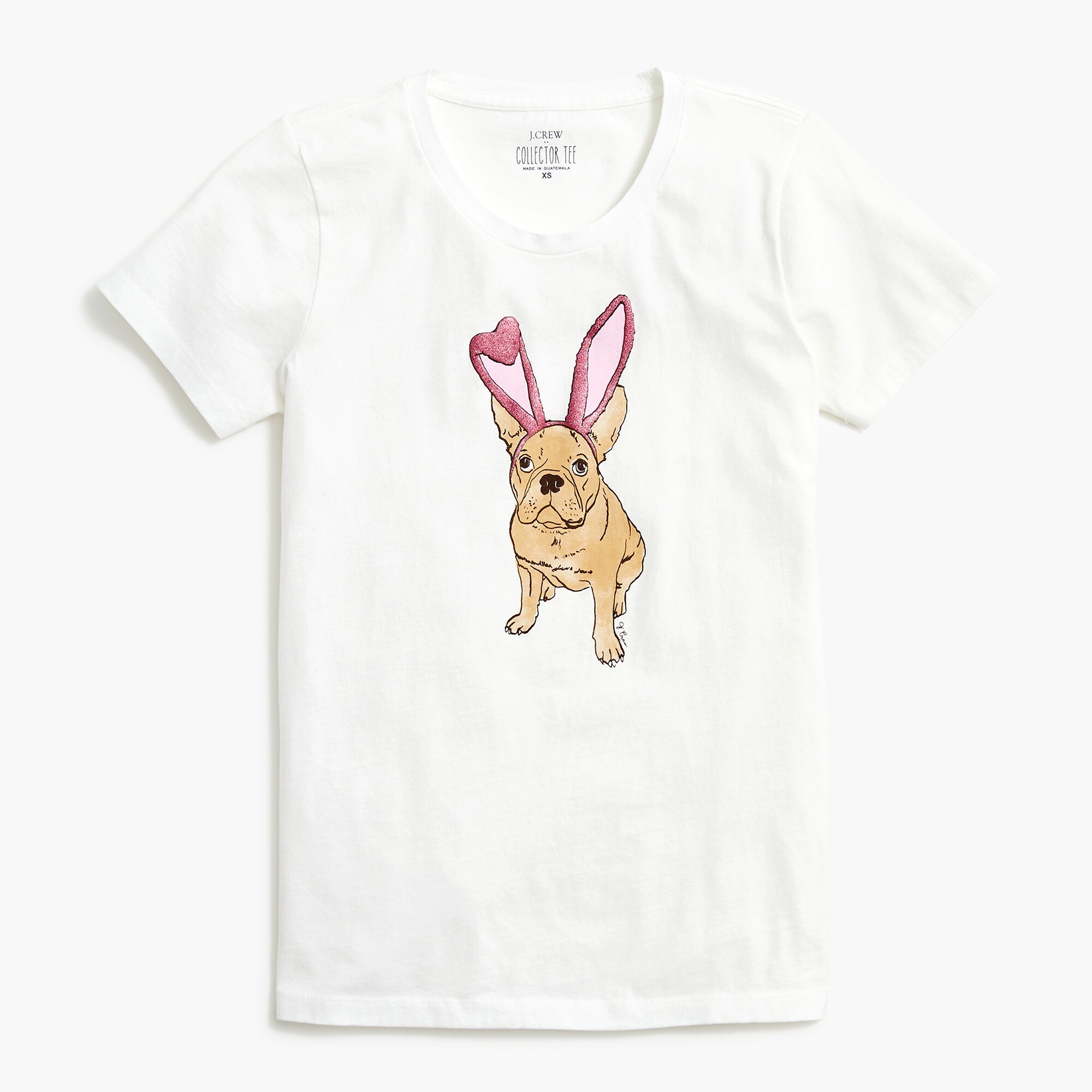 easter dog graphic tee for women