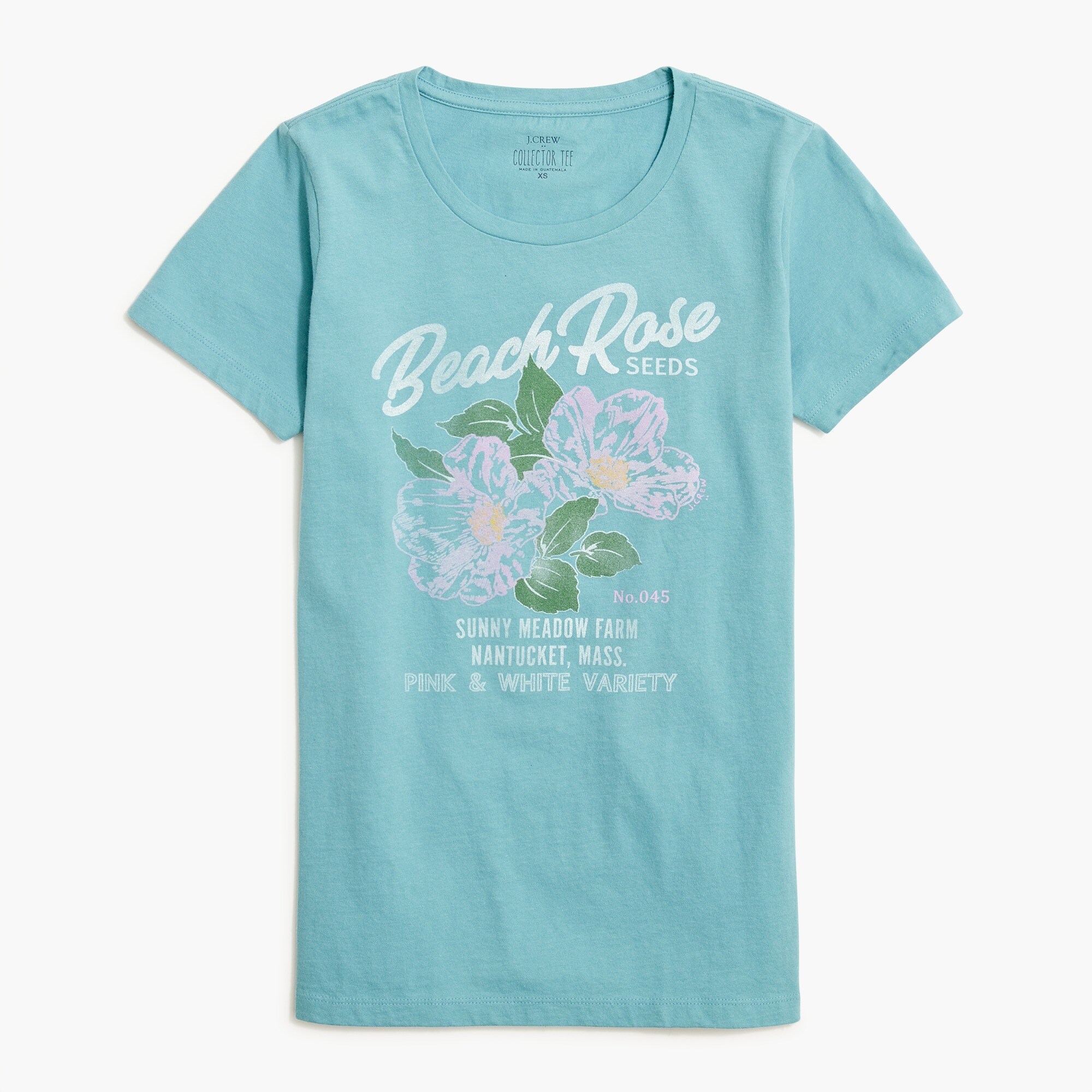 beach rose graphic tee for women