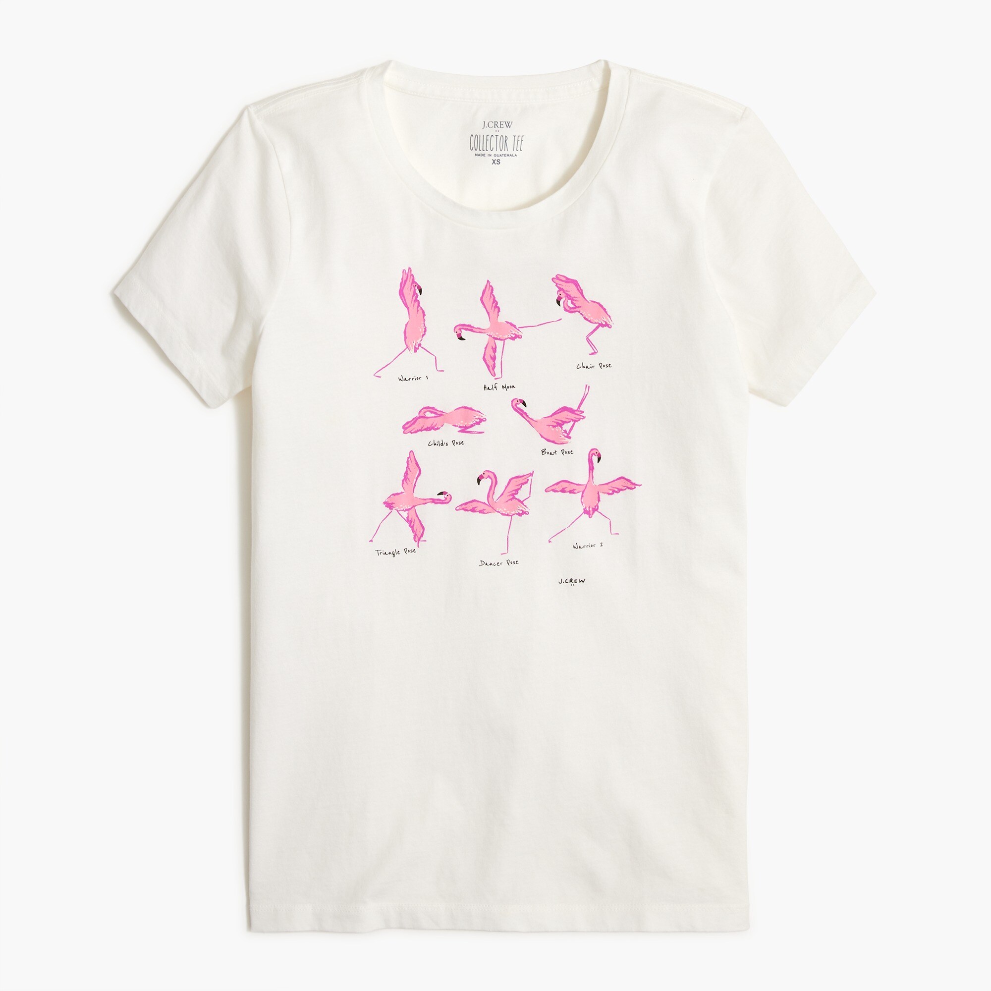 flamingo yoga graphic tee for women