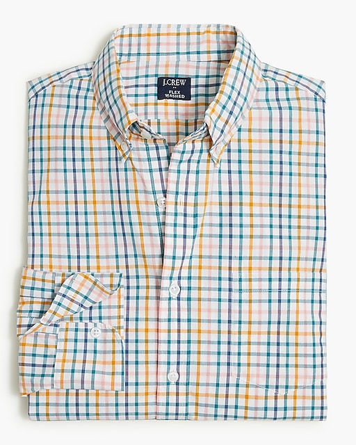  Tattersall Untucked-fit flex casual shirt