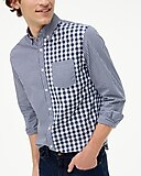 Gingham long-sleeve flex casual shirt