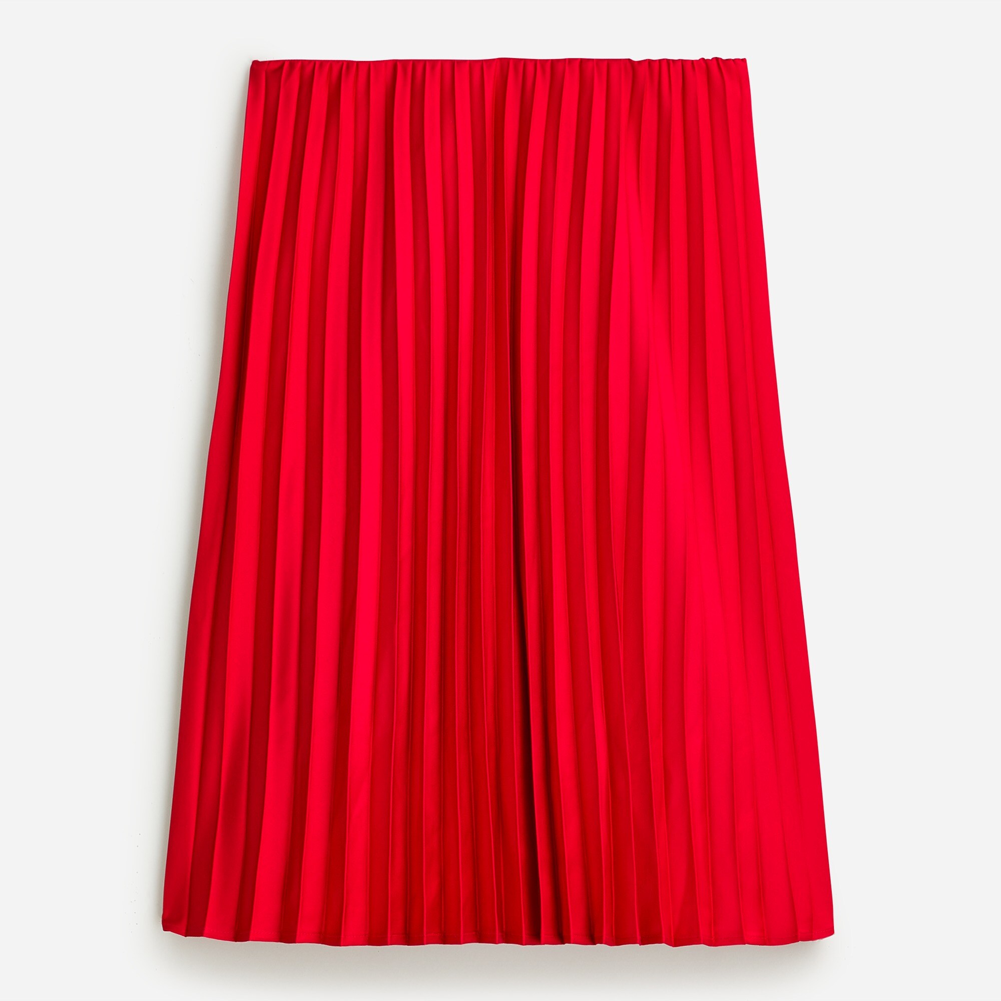 Pleated pull-on mini skirt