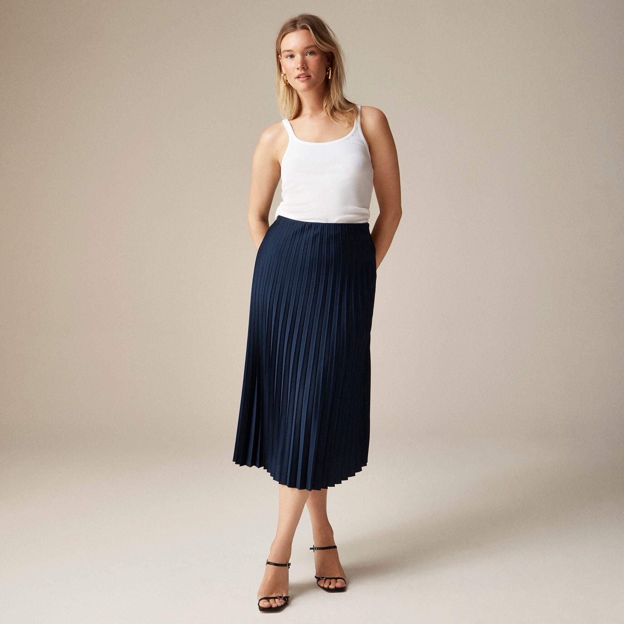 Gwyneth pleated slip skirt