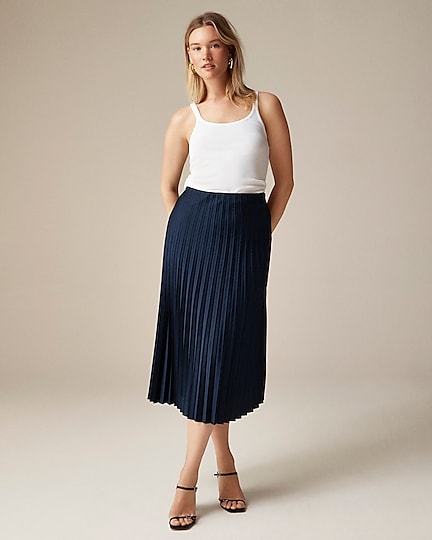 j.crew: gwyneth pleated slip skirt for women