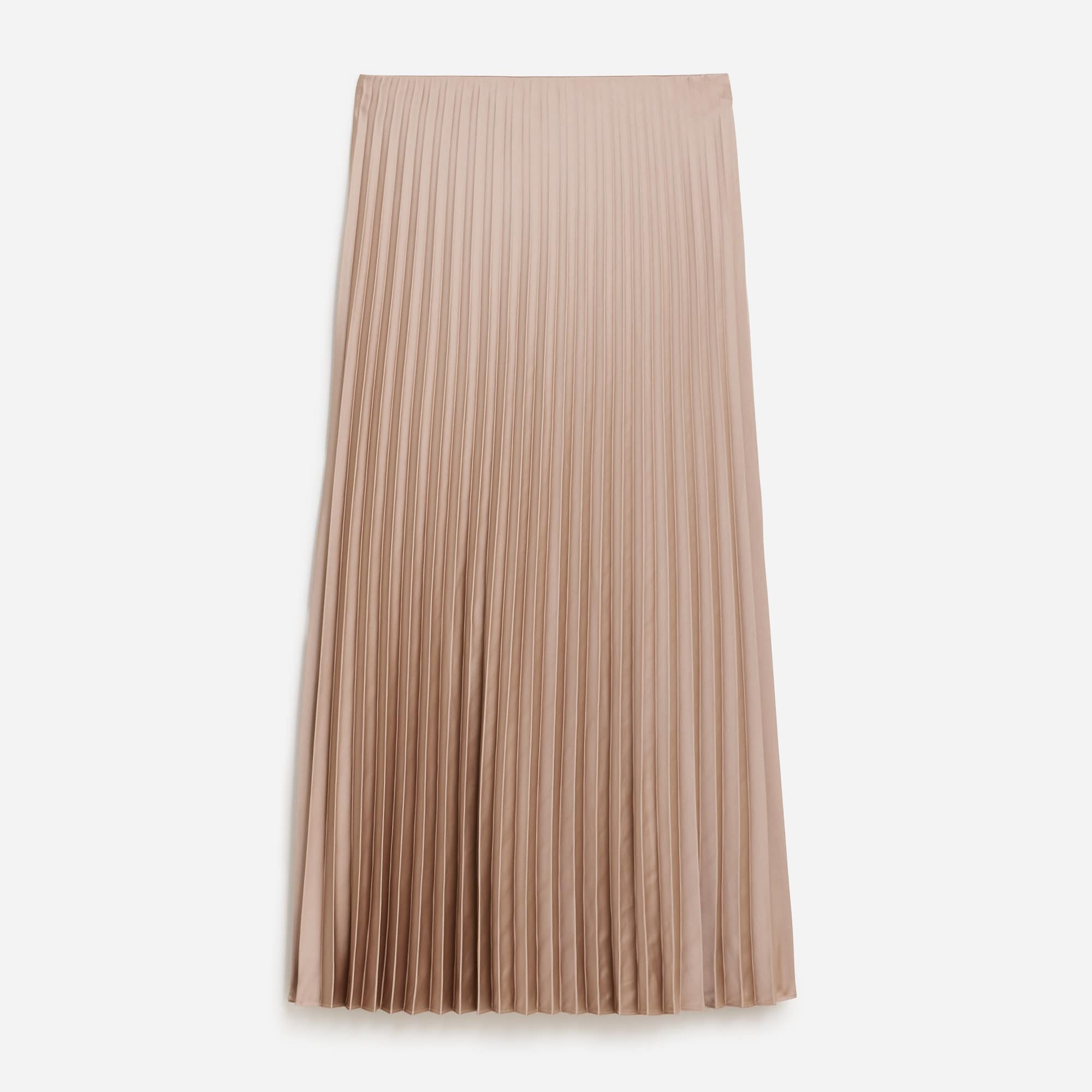 Rose gold pleated midi skirt sale