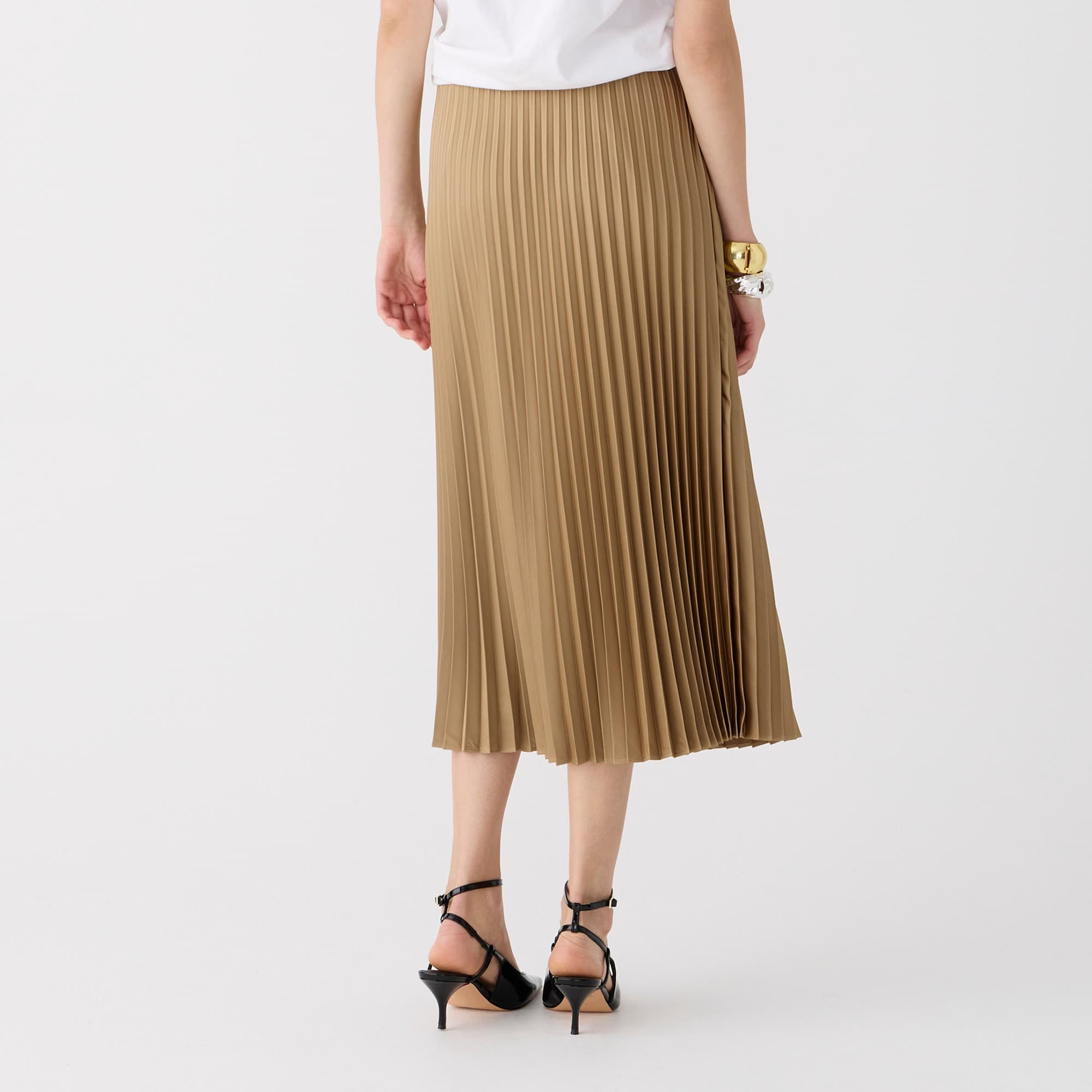 Gwyneth pleated slip skirt