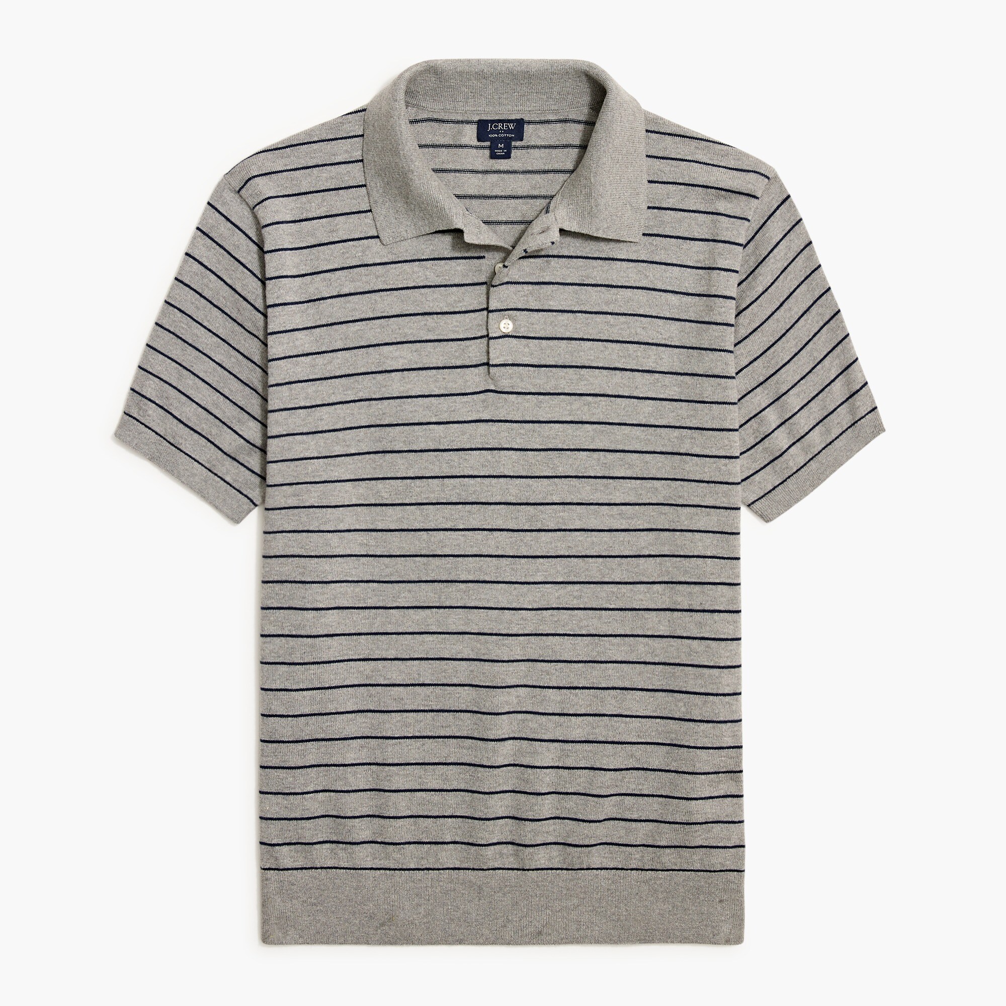 striped sweater-polo for men