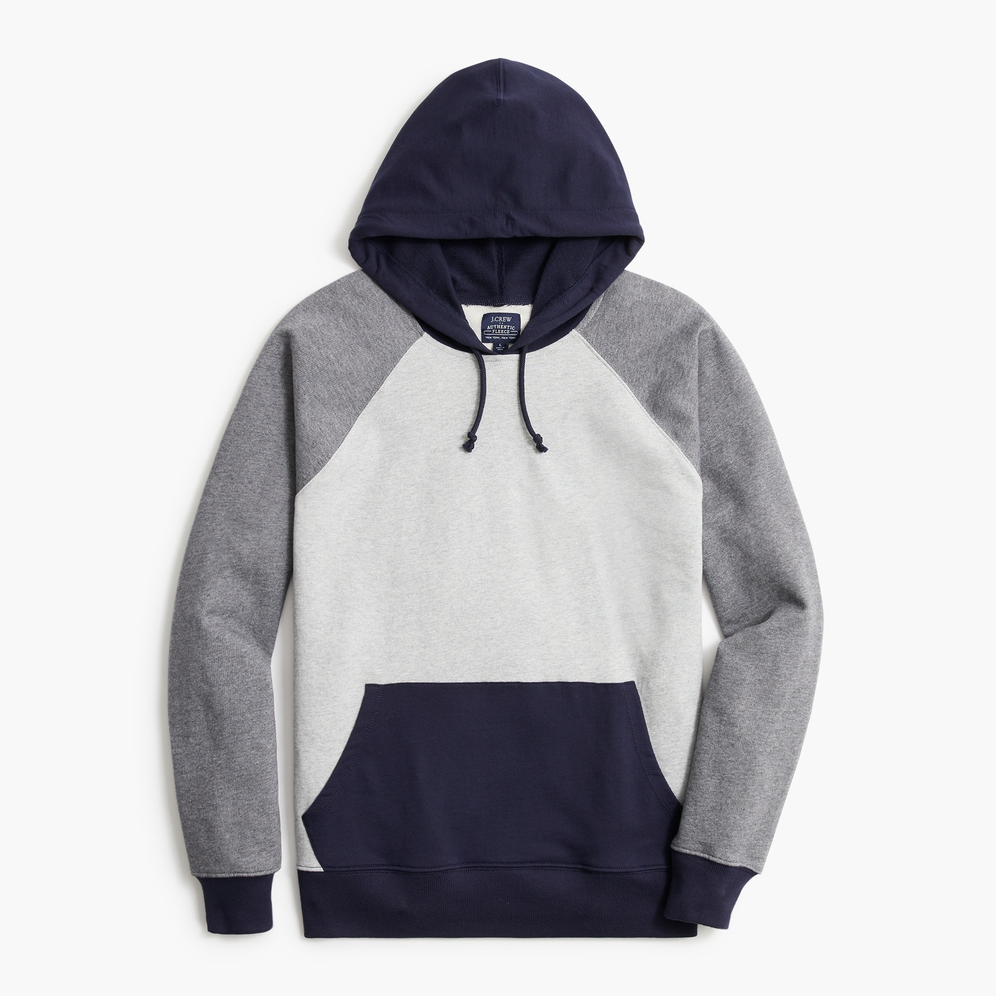  Colorblock terry hoodie