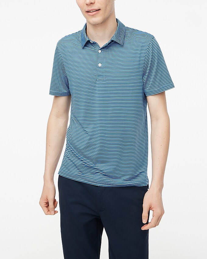 factory: striped performance polo for men, right side, view zoomed