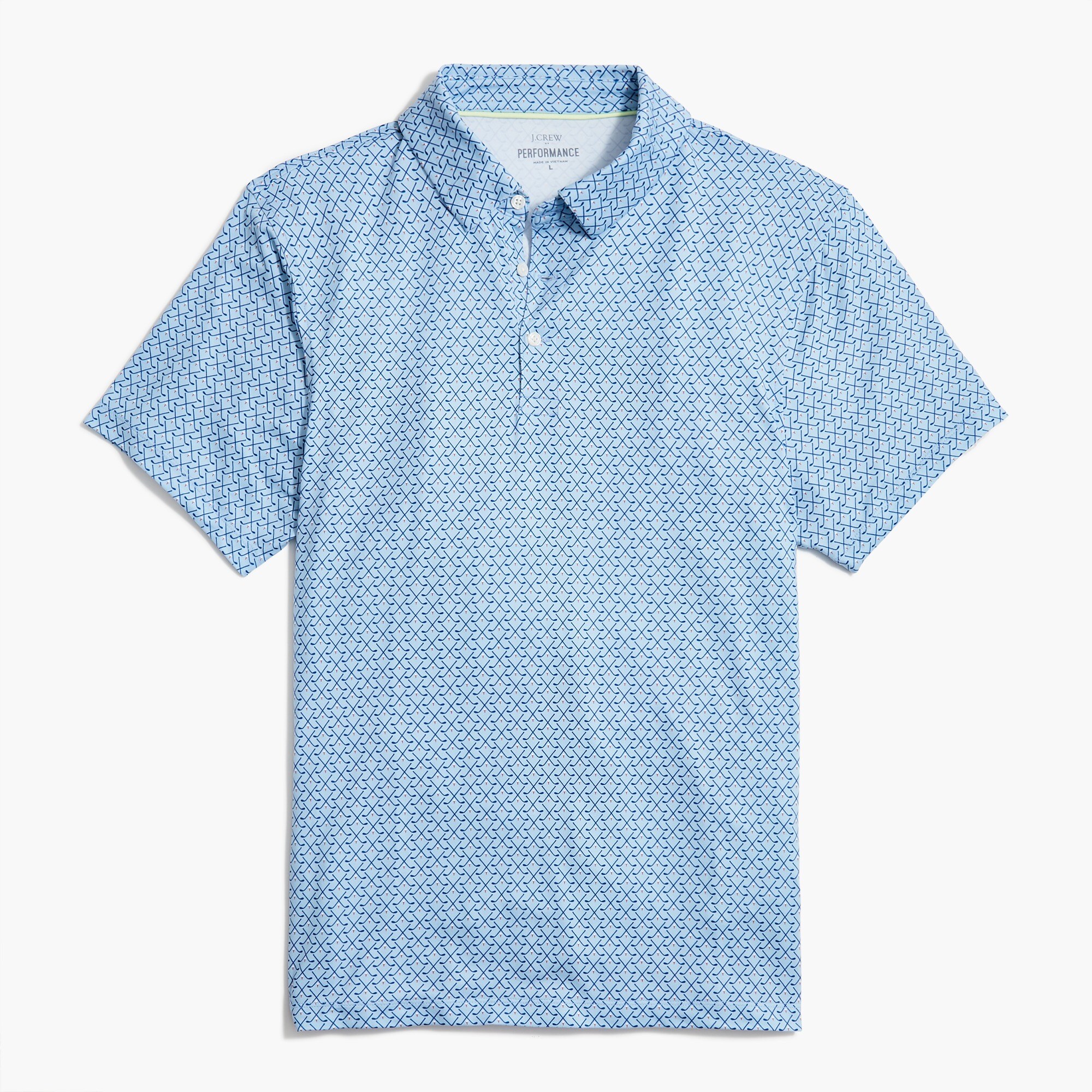 printed performance polo for men