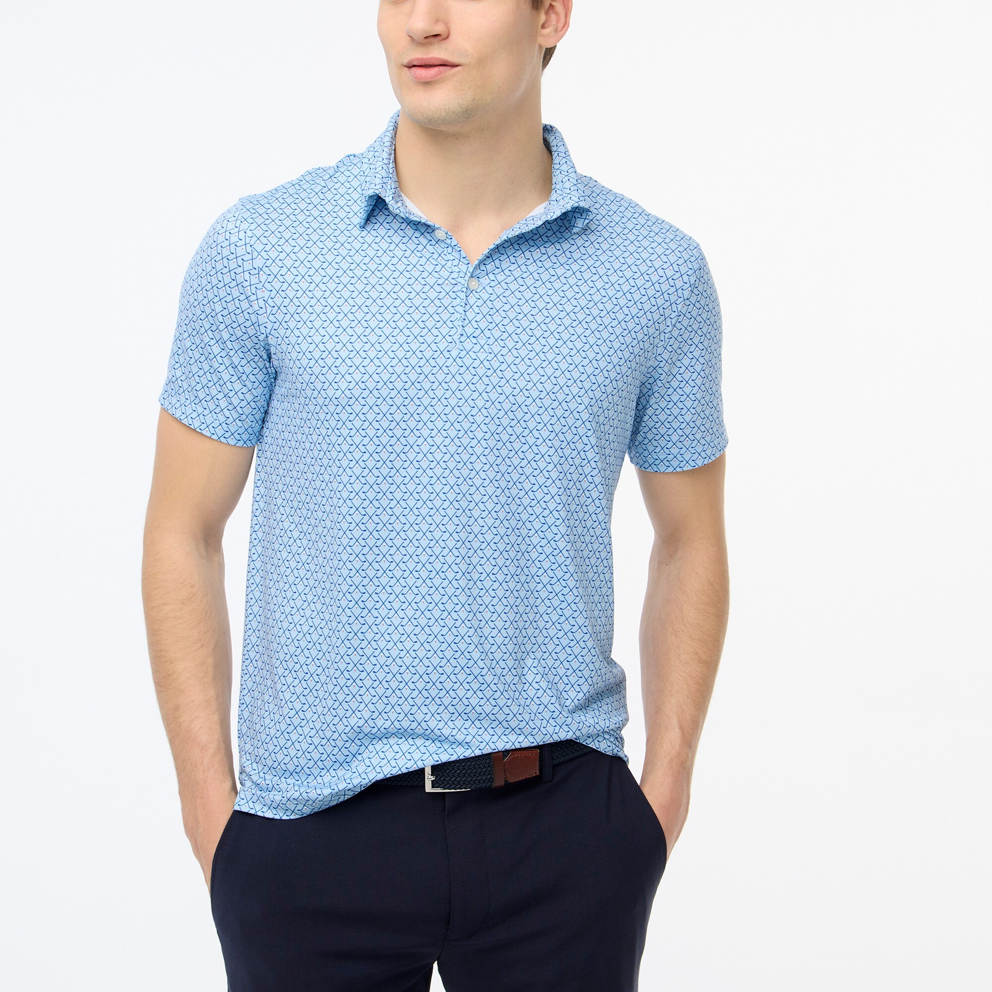 Printed performance polo