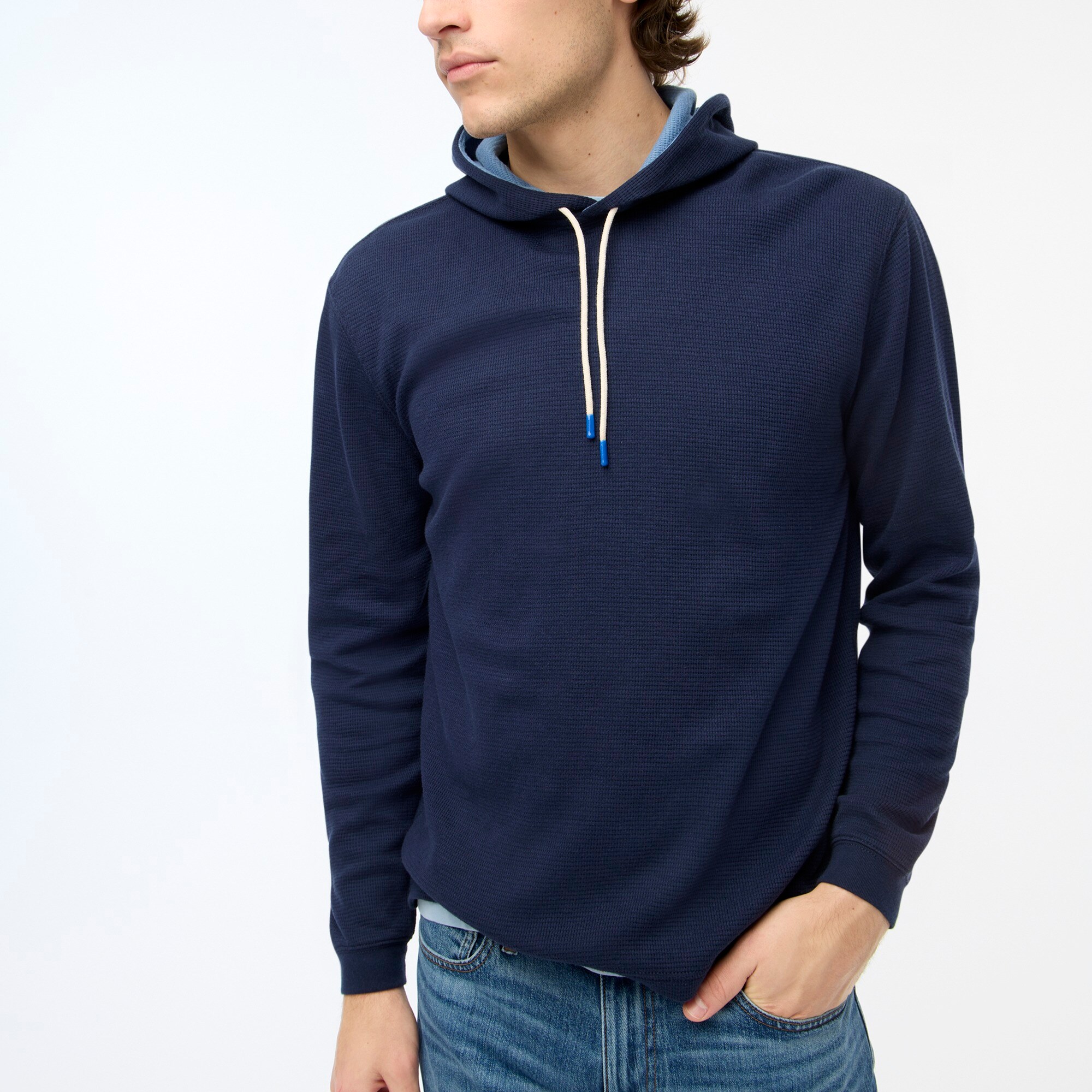 mens Brushed waffle hoodie