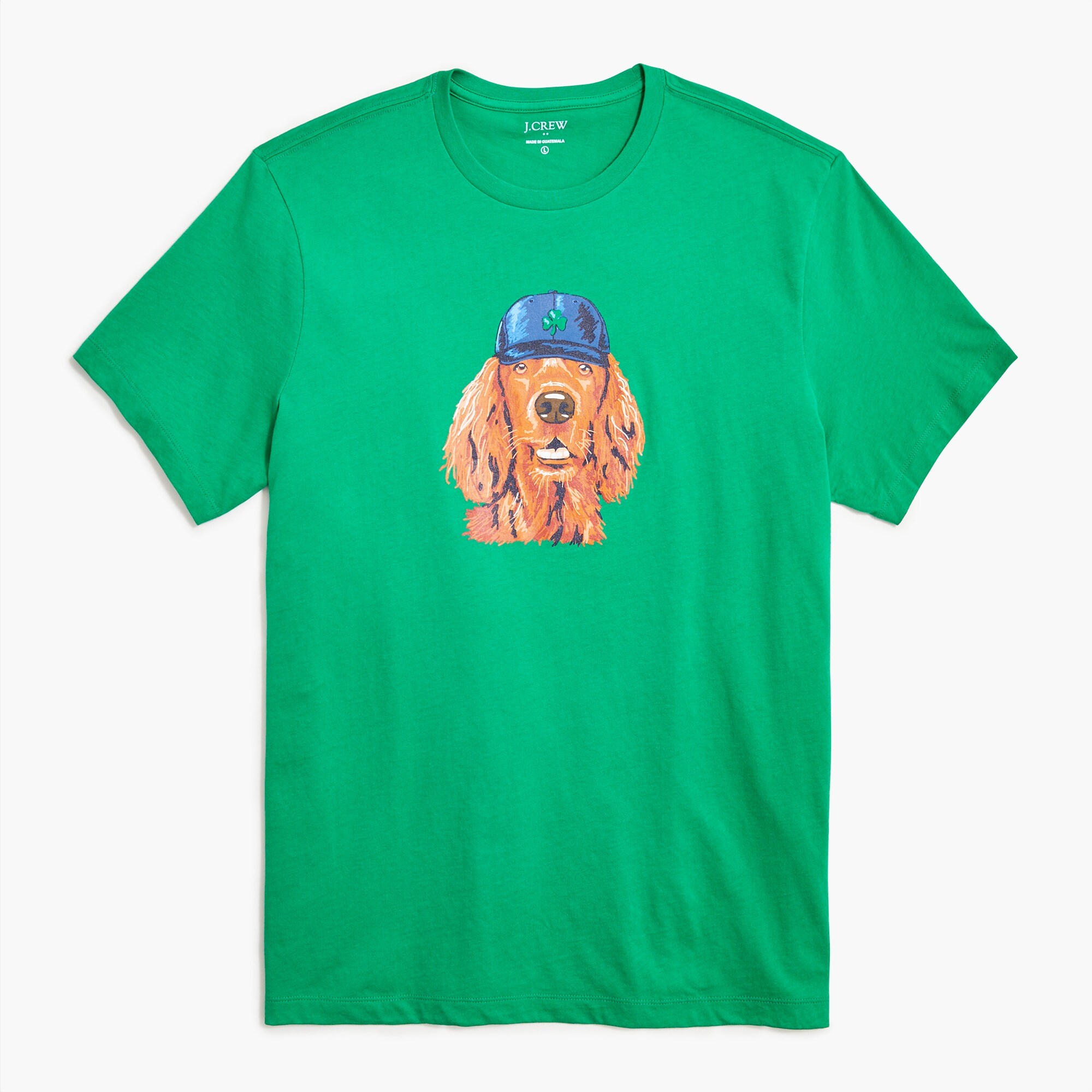 st. patrick's day dog graphic tee for men