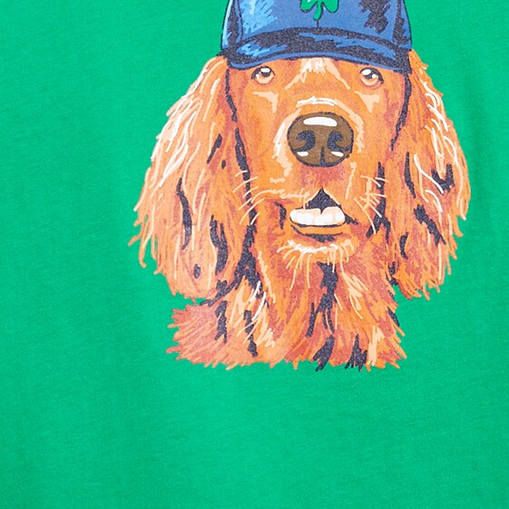 St. Patrick&apos;s Day dog graphic tee DEEP EMERALD factory: st. patrick&apos;s day dog graphic tee for men
