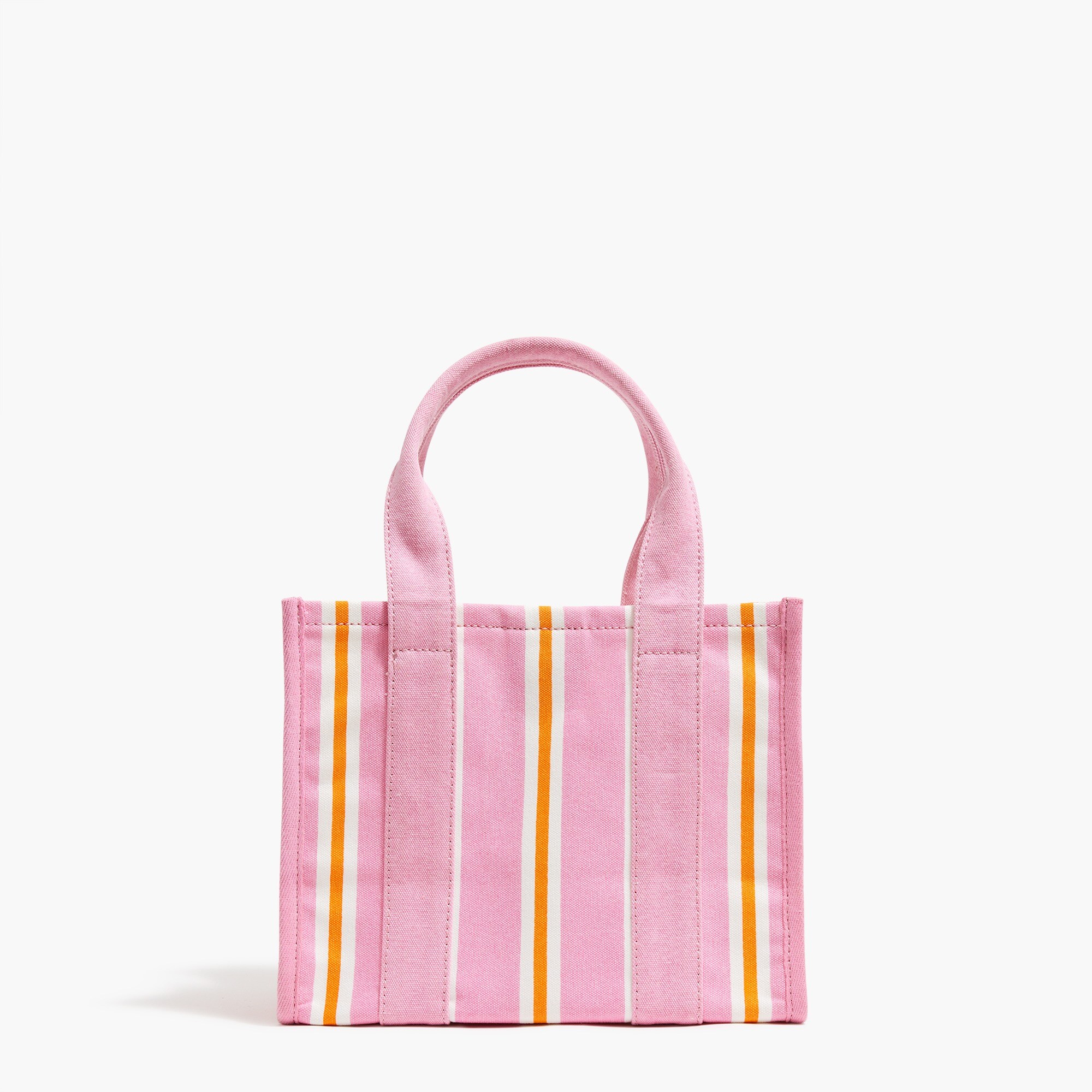Striped mini structured tote bag