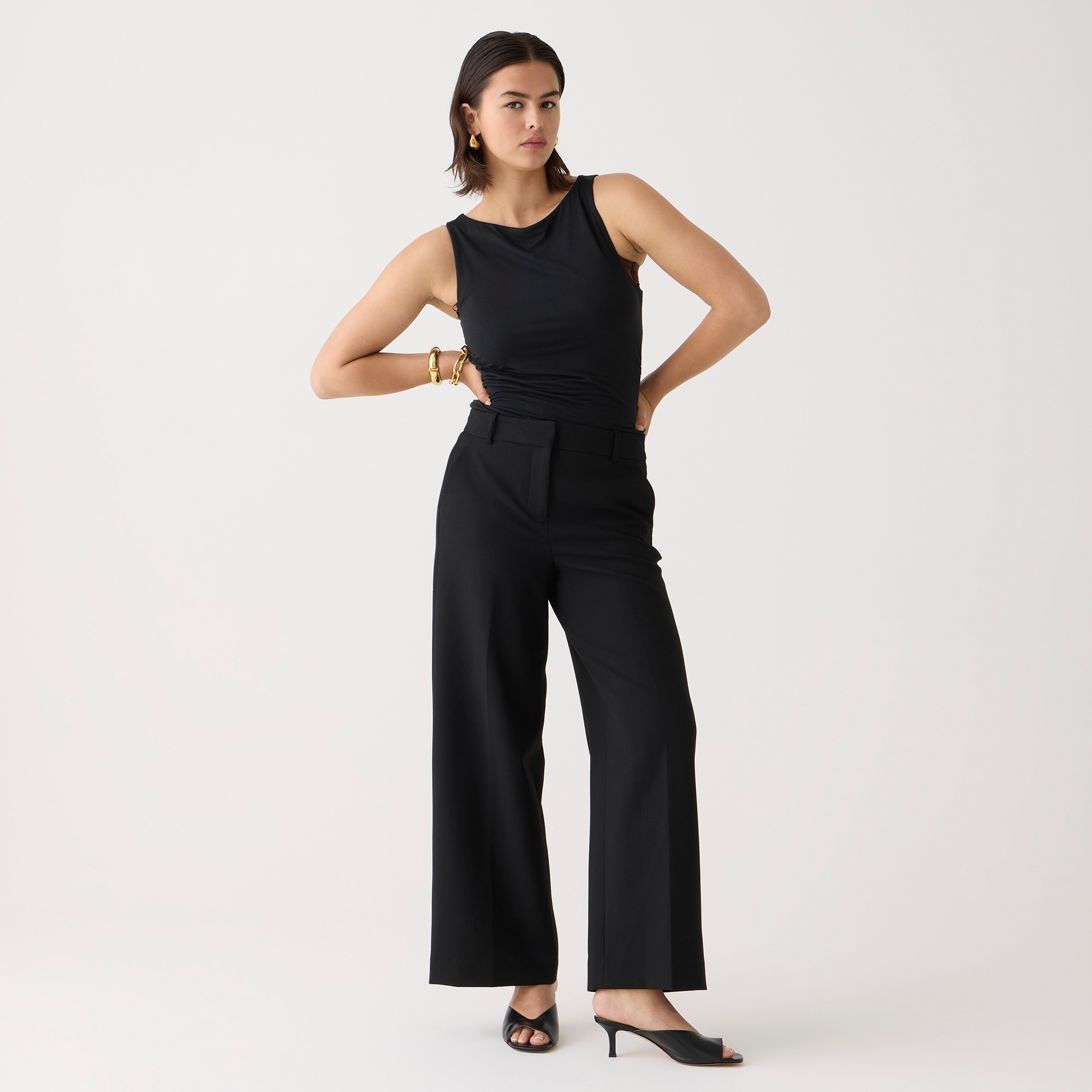 j crew wide leg cropped pants