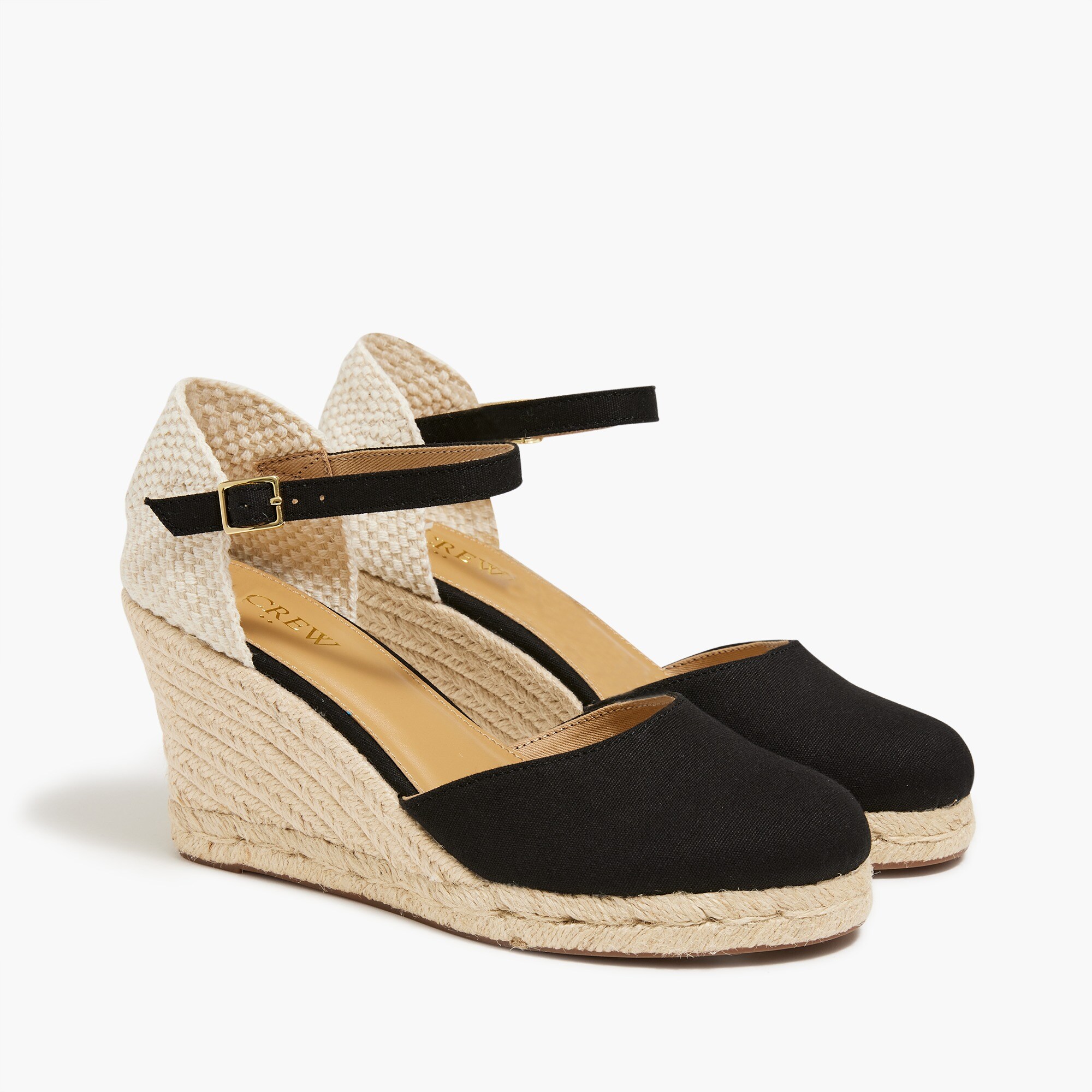 womens Ankle-strap espadrille wedges