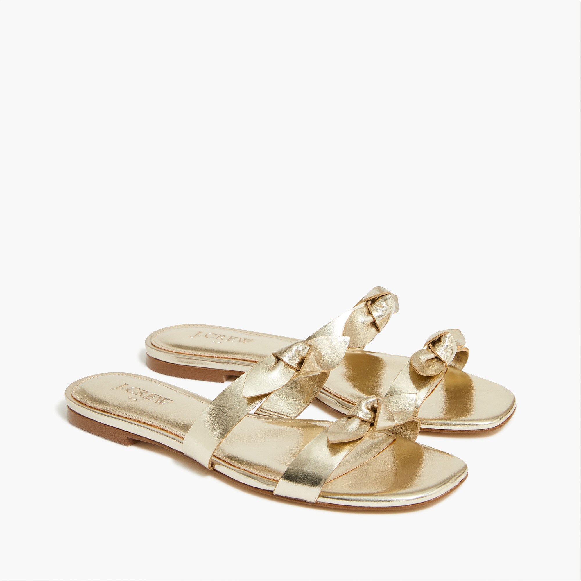 Knotted-bow sandals