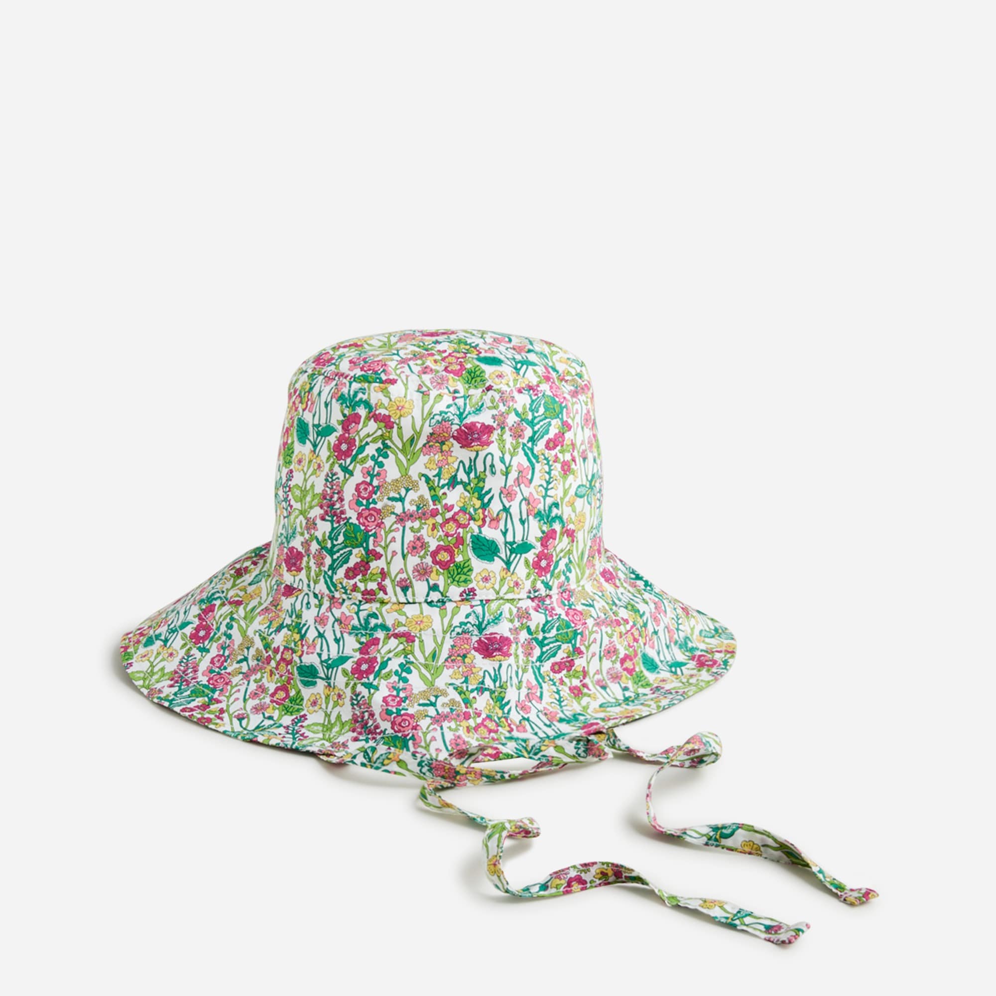 J.Crew: Canvas Bucket Hat With Ties In Liberty® Fabrics For Women