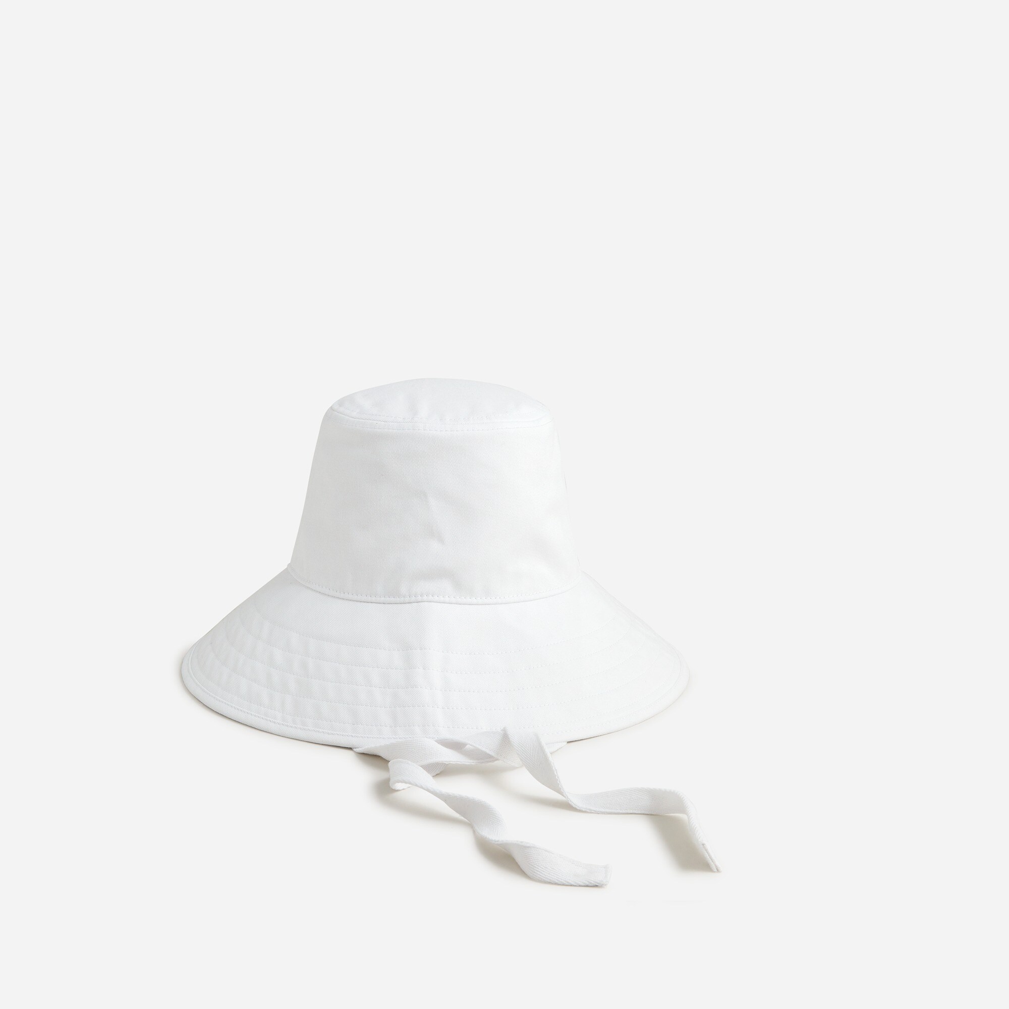 Bucket hat with ties