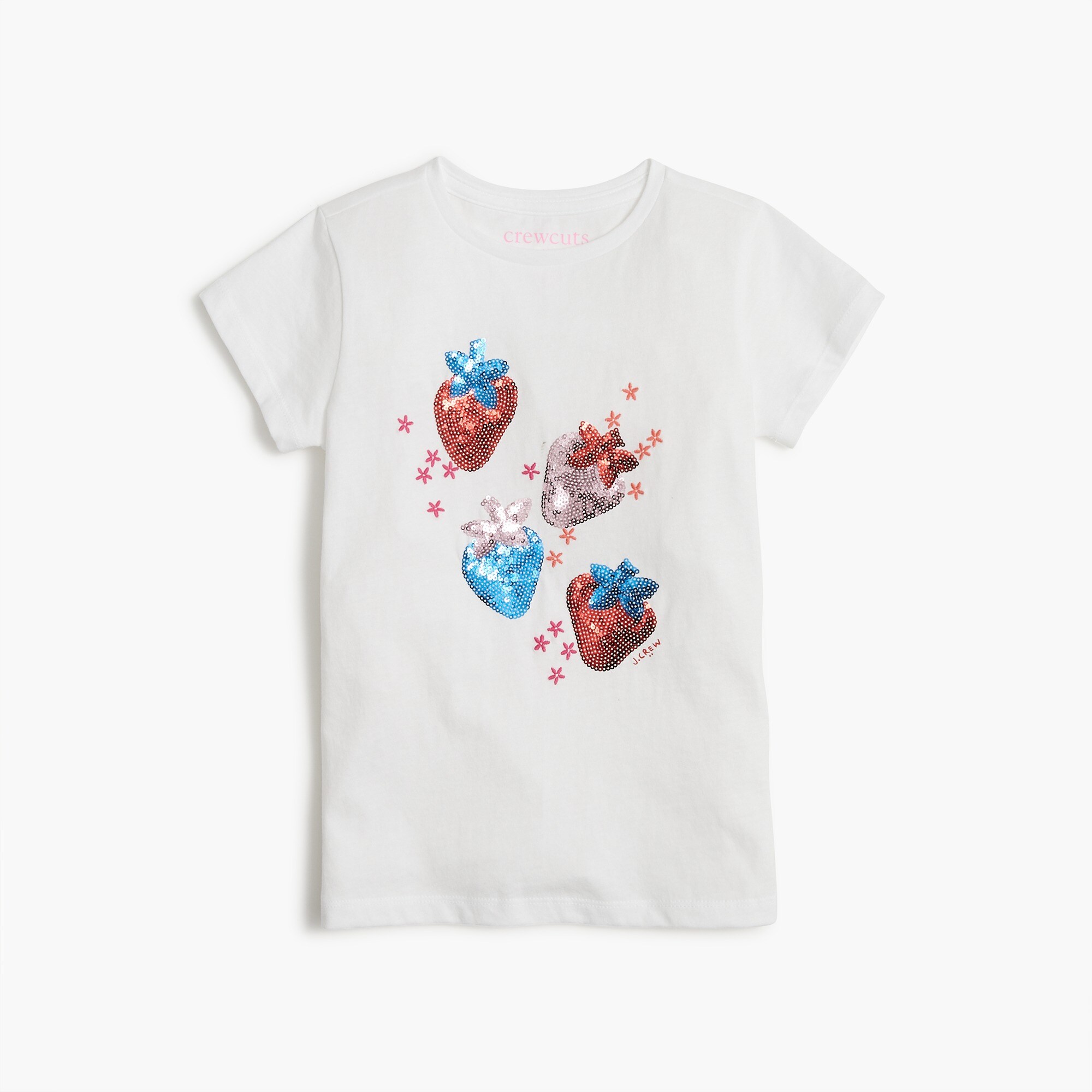 Girls' strawberry graphic tee