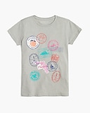 Girls&apos; travel stamps graphic tee