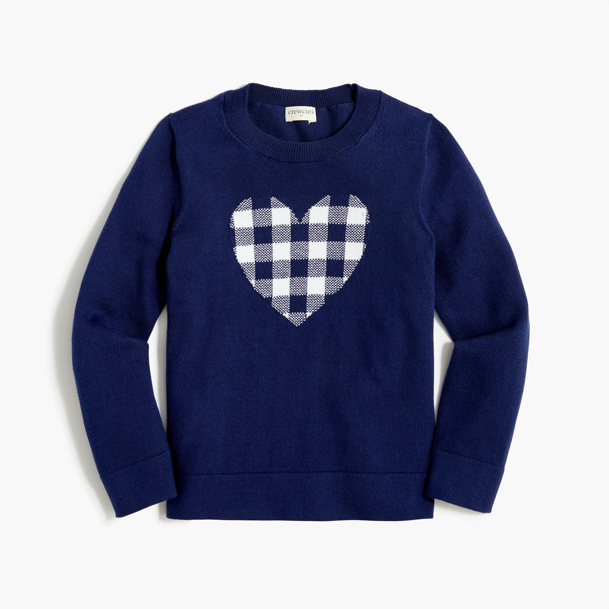 factory: girls&apos; heart teddie sweater for girls, right side, view zoomed