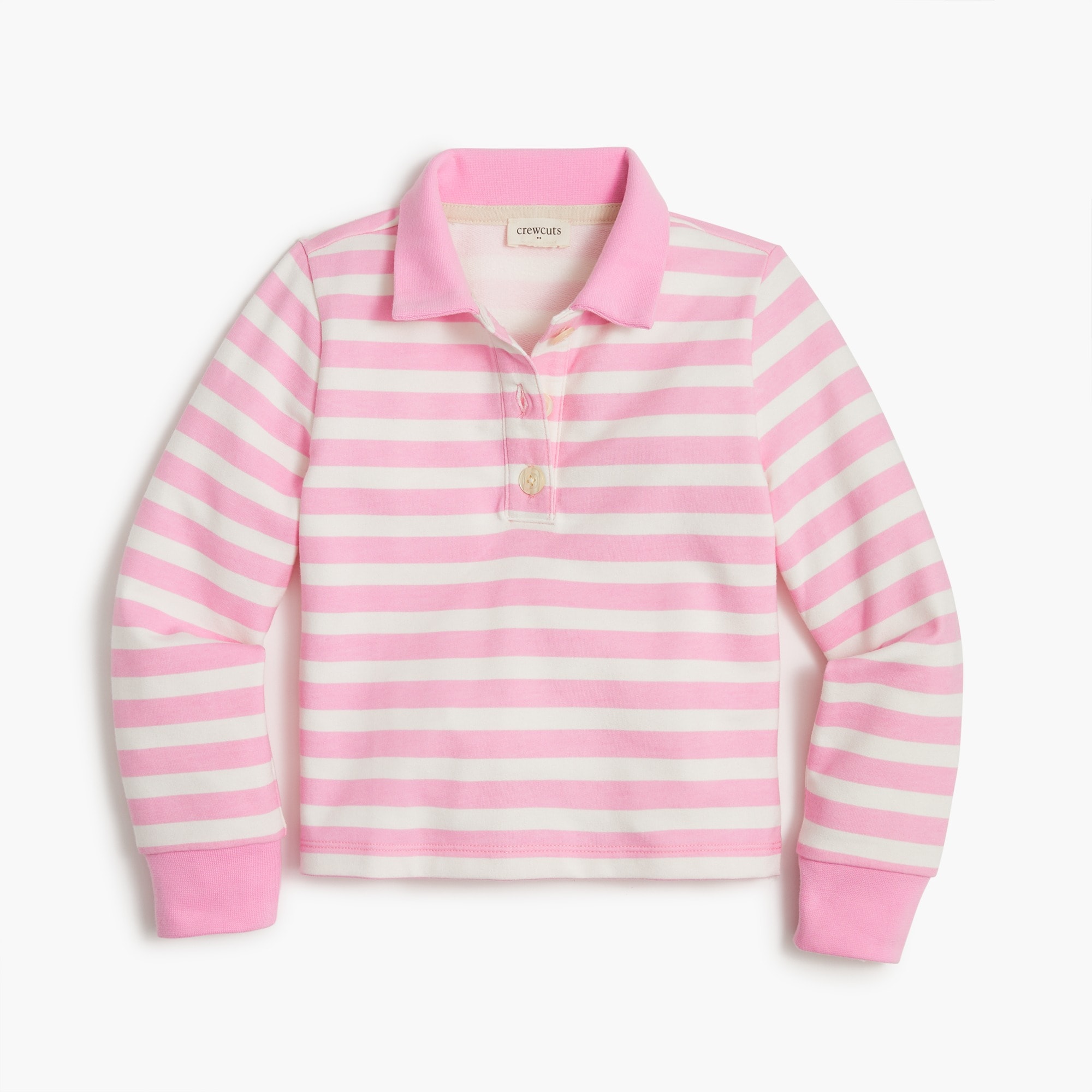 Girls' striped polo shirt