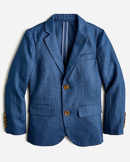  Boys' Ludlow unstructured suit jacket in linen