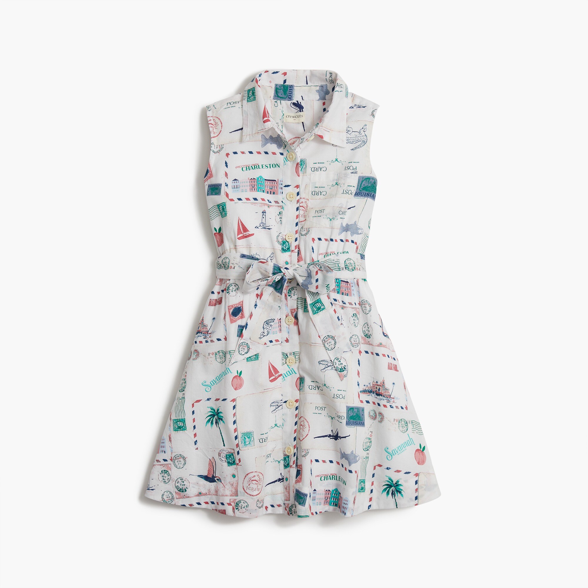 Girls' tie-waist T-shirt dress