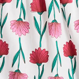 Girls&apos; poplin dress WHITE DECORATIVE PINK factory: girls&apos; poplin dress for girls
