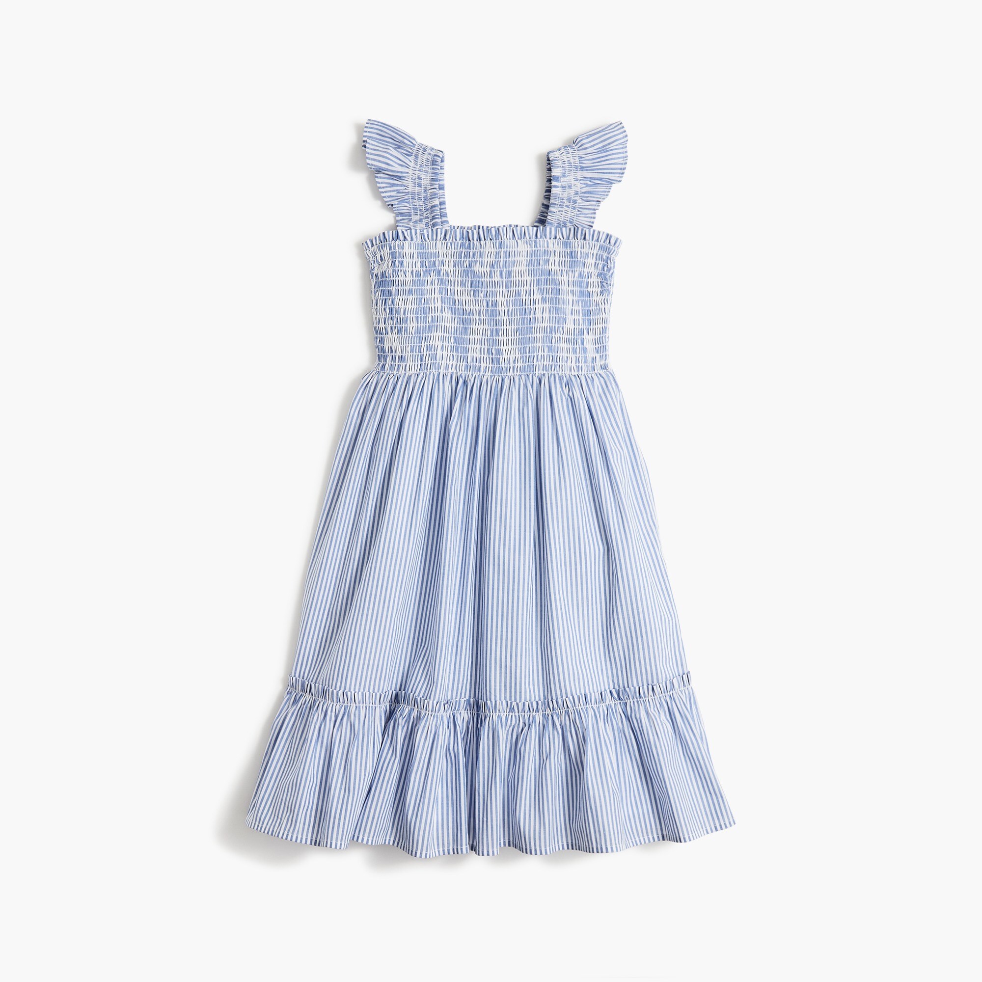 girls' ruffle-sleeve tiered dress for girls
