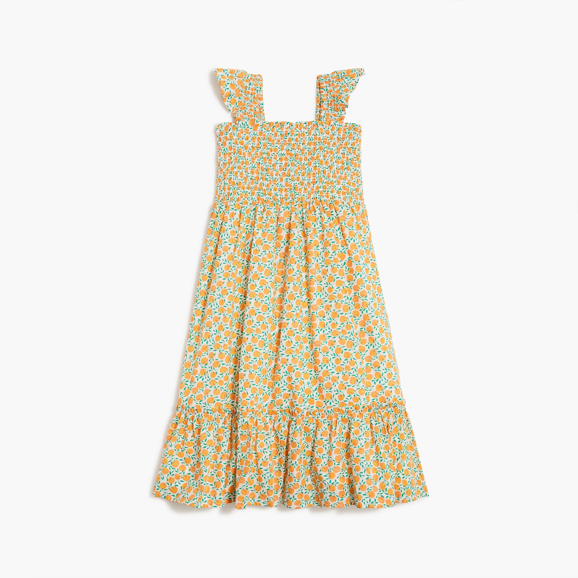 girls' ruffle-sleeve tiered dress for girls