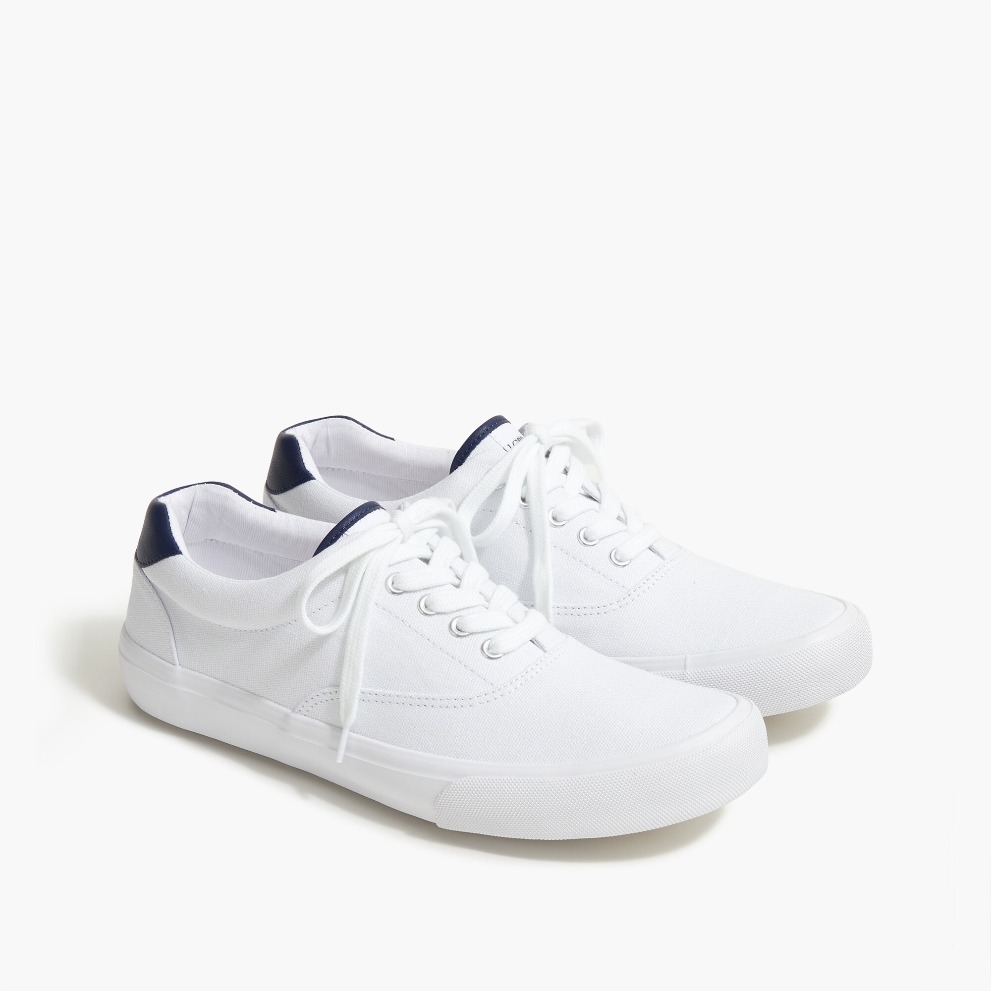 factory: canvas lace-up sneakers for men, right side, view zoomed