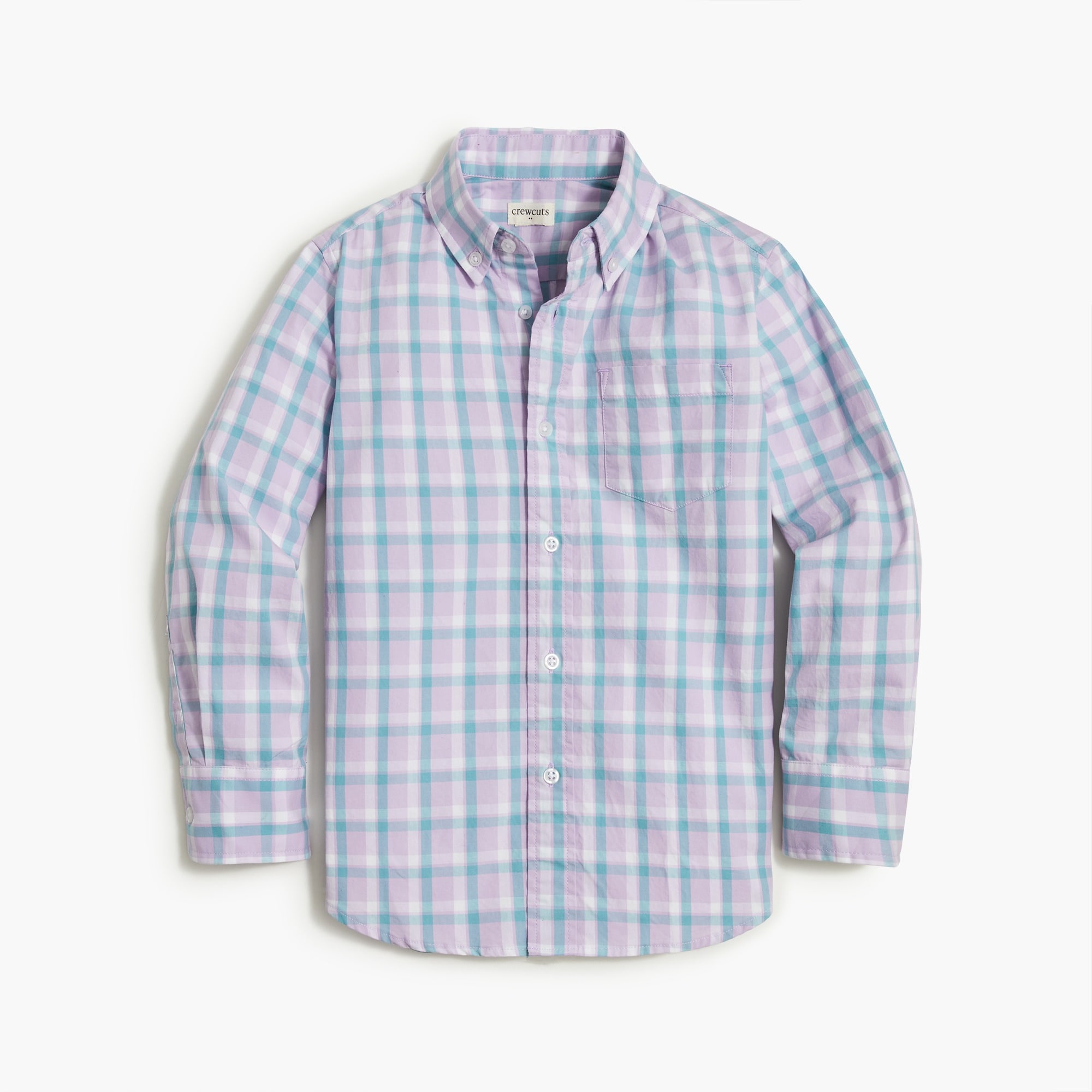 Boys' purple long-sleeve washed shirt