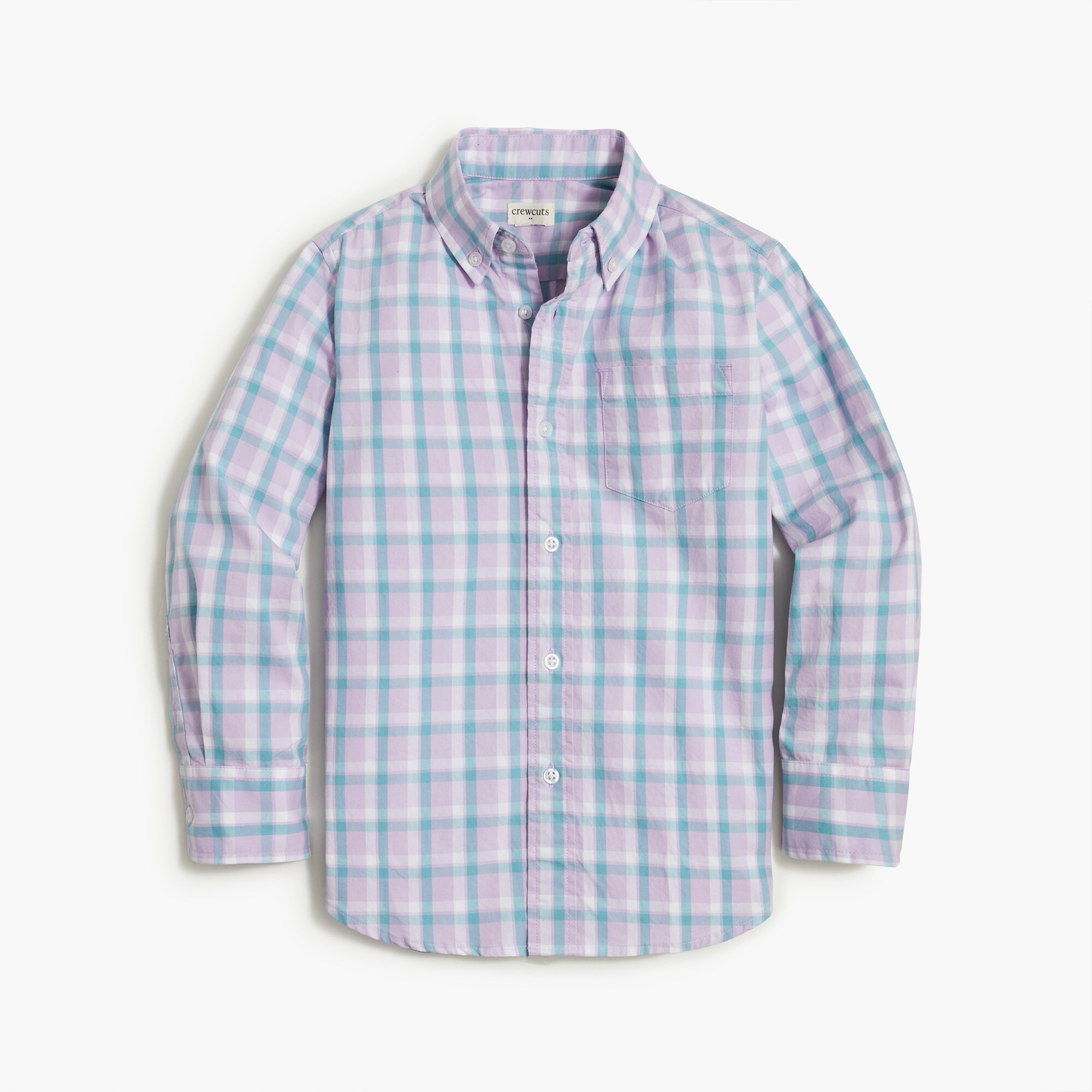 Boys' purple long-sleeve washed shirt