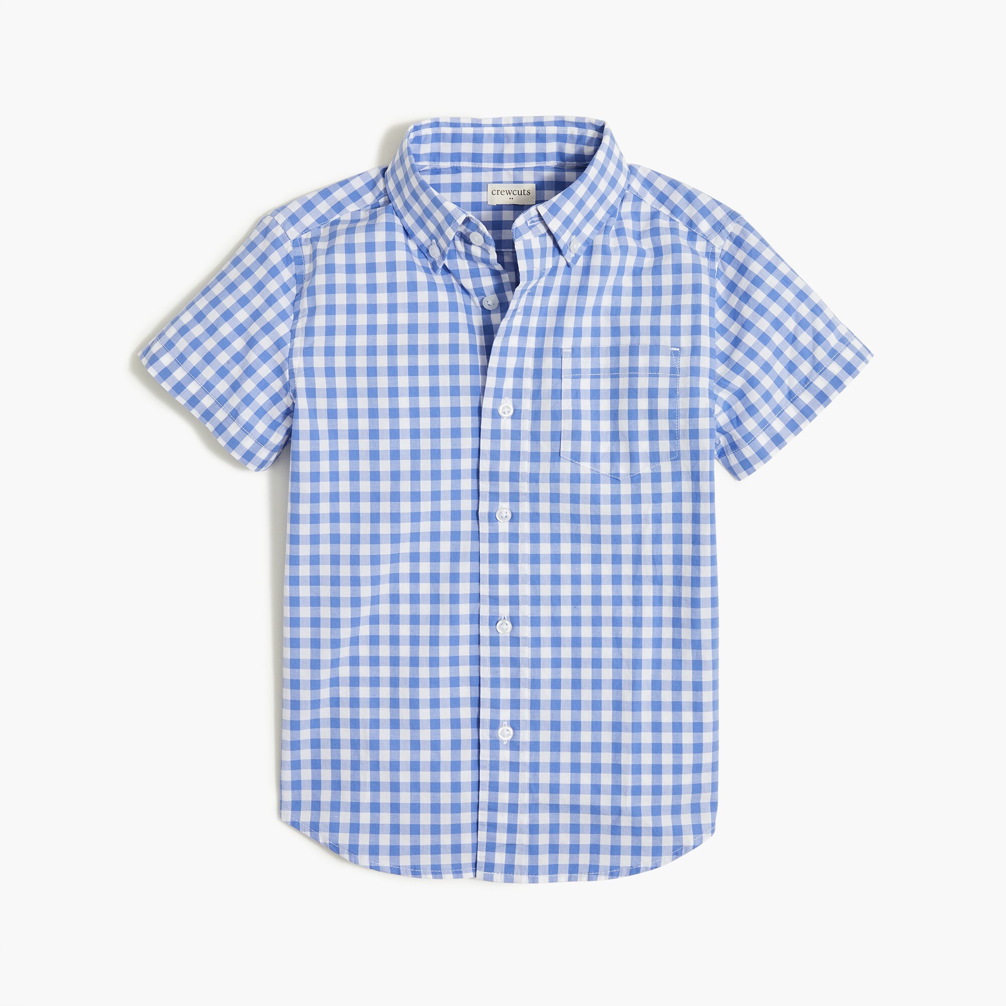 Boys' gingham washed shirt