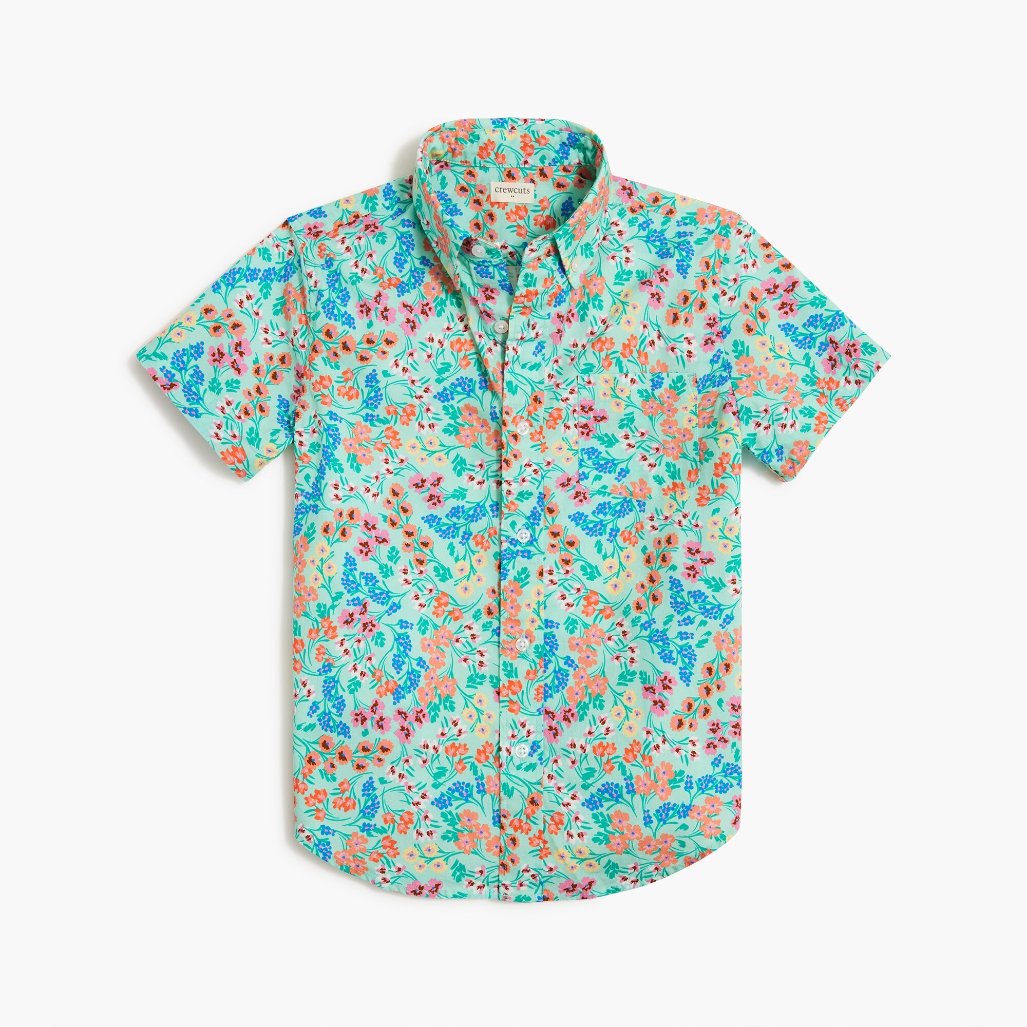 boys' floral washed shirt for boys