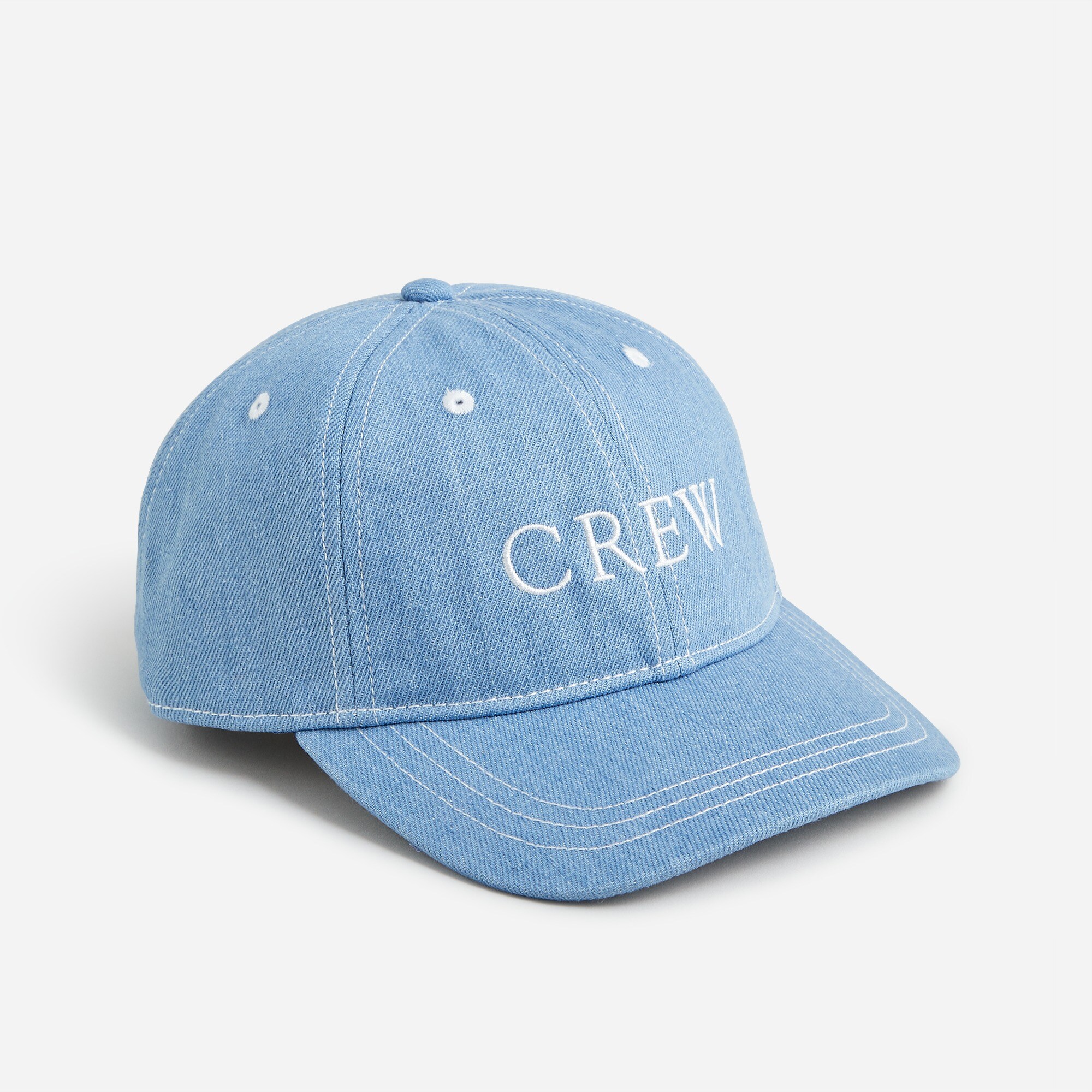 J CREW Womens Denim Hat J.Crew™ Logo Denim Baseball Cap For Men | J.Crew main image 4