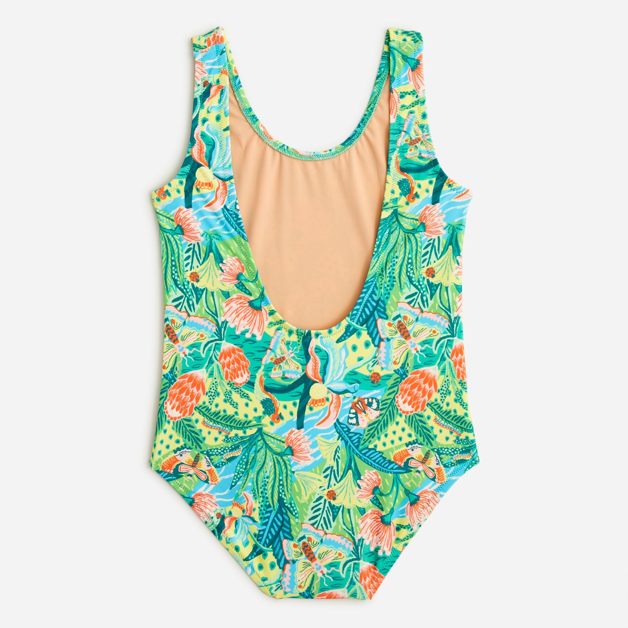 Girls&apos; scoopneck one-piece swimsuit with UPF 50+